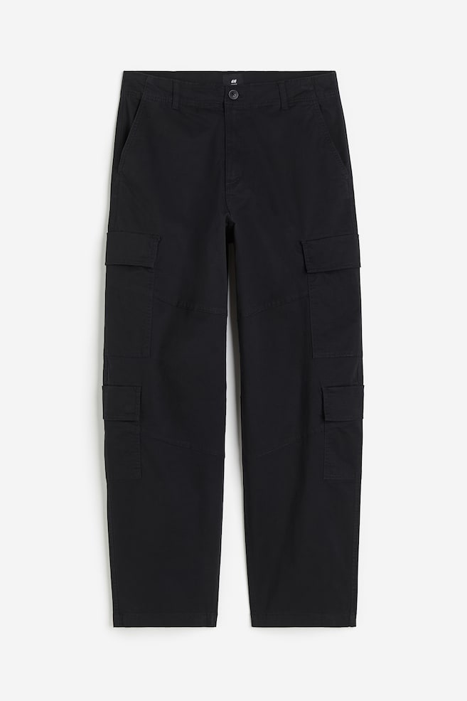 Loose Fit Cargo trousers - Black/Beige/White - 2