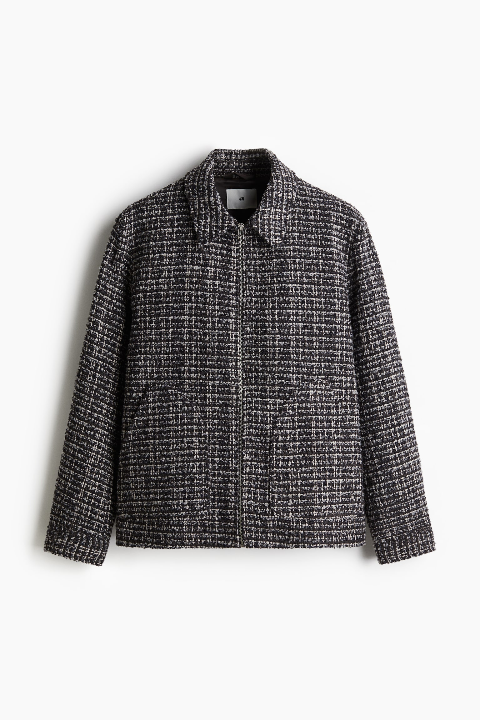 Regular Fit Tweed overshirt - Dark grey/Patterned/Dark grey - 1