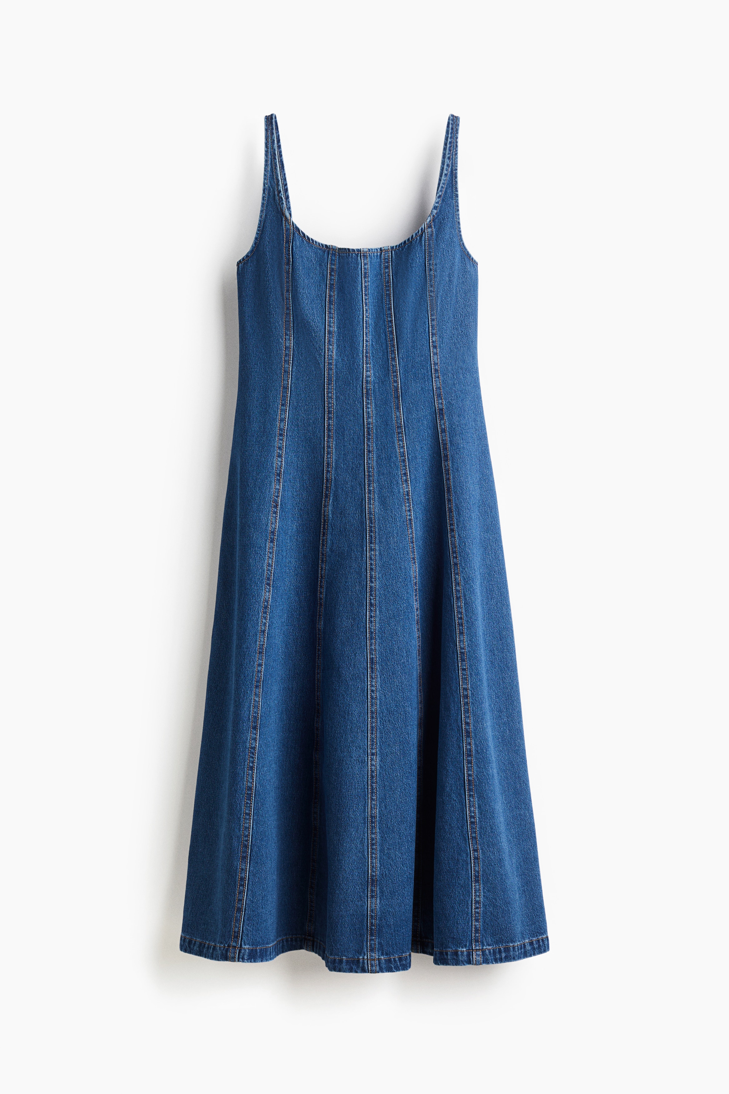 A-line Denim Dress - Denim blue