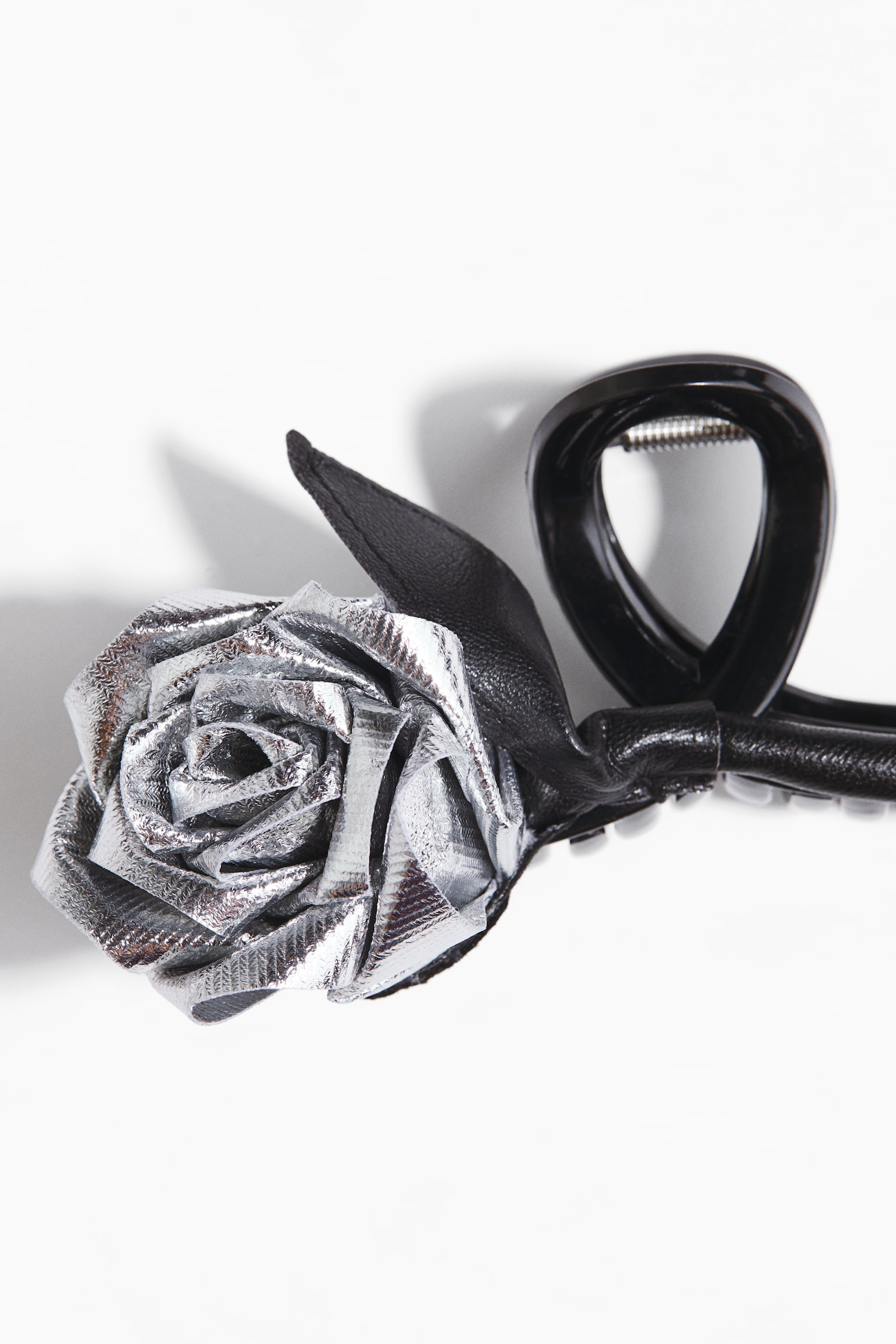 Pinza para el cabello con flor - Negro/Plateado/Borgoña/Verde oscuro - 2