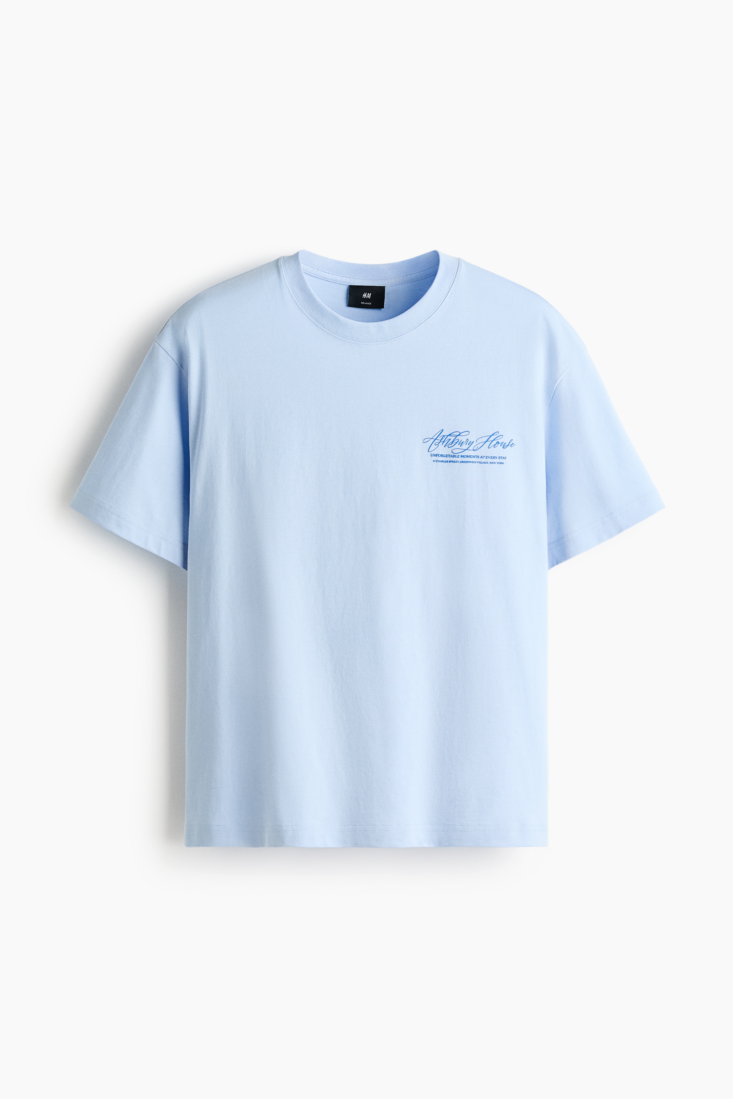 T-shirt imprimé Loose Fit - Bleu clair/Ashbury House/Rose pêche/timbre-poste/Gris foncé/No Defeat/Bleu clair/Confidence/Rose pêche/Echo Park/Blanc/coquillages/Bleu clair/Non Redibit/Blanc/Menton/Blanc/Cafe Aloha/Blanc/Palm Noir/Blanc/Aesthetically Pleasing