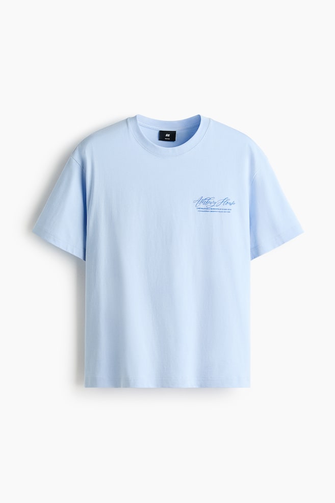 Loose Fit Printed T-shirt - Light blue/Ashbury House/White/Port Meridian Yacht Club/White/Peak Season/White/Finca Olivetta/White/crab/Dark gray/No Defeat/White/Offside Society/White/seashells/White/Puerto Vallarta - 1