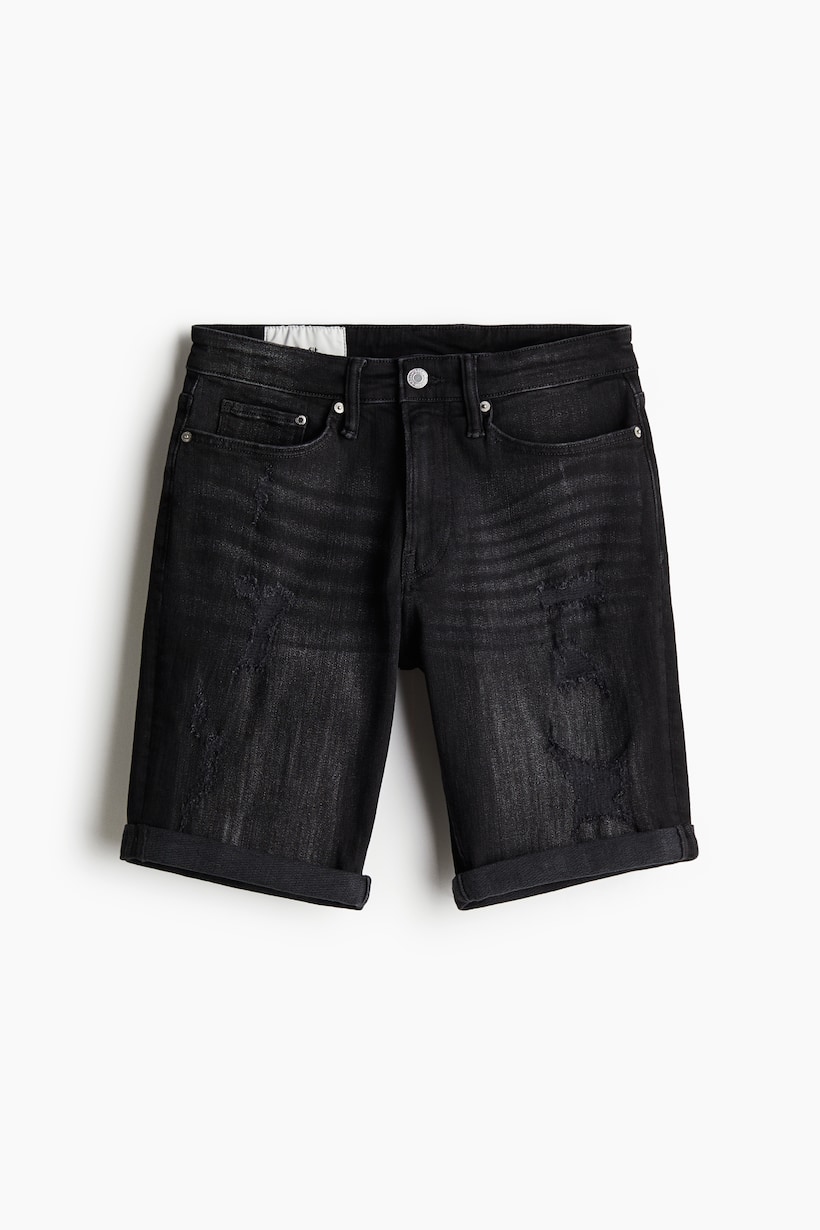 Men's Denim Shorts Jorts, Baggy Ripped H&M GB