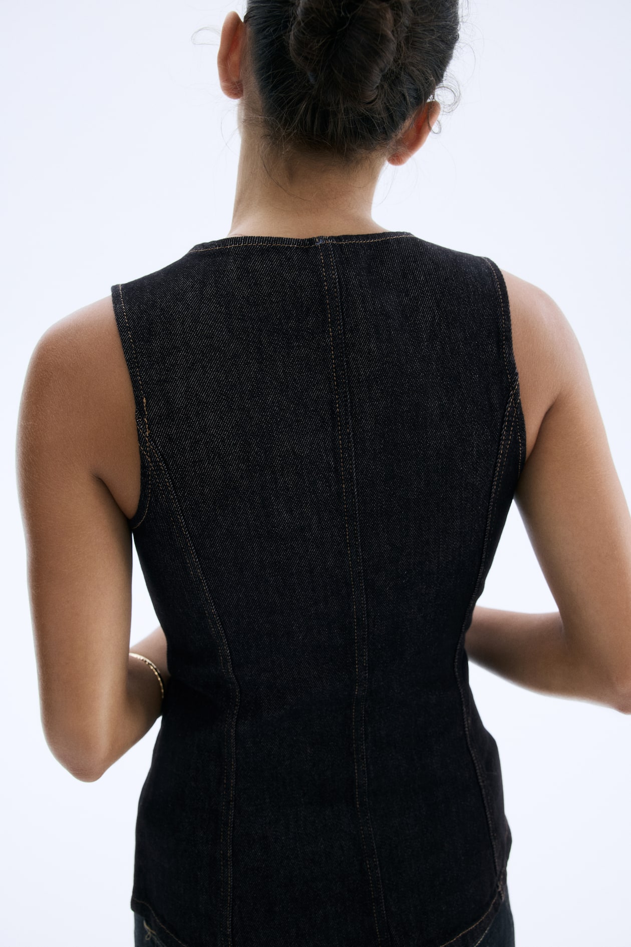 Tailored Denim Vest - image 2