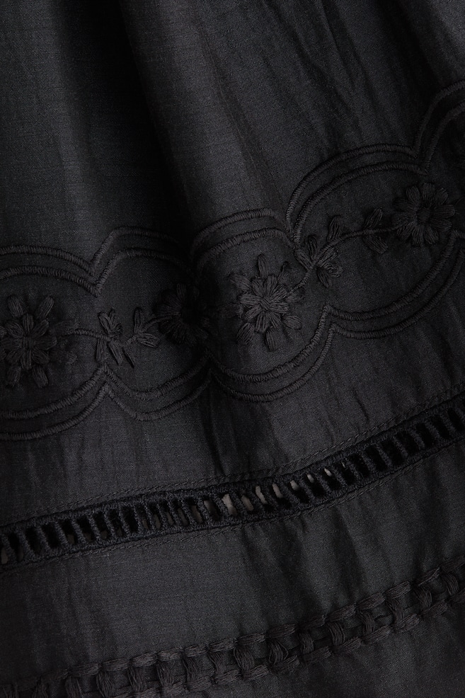Blouse à manches bouffantes - Noir - 4