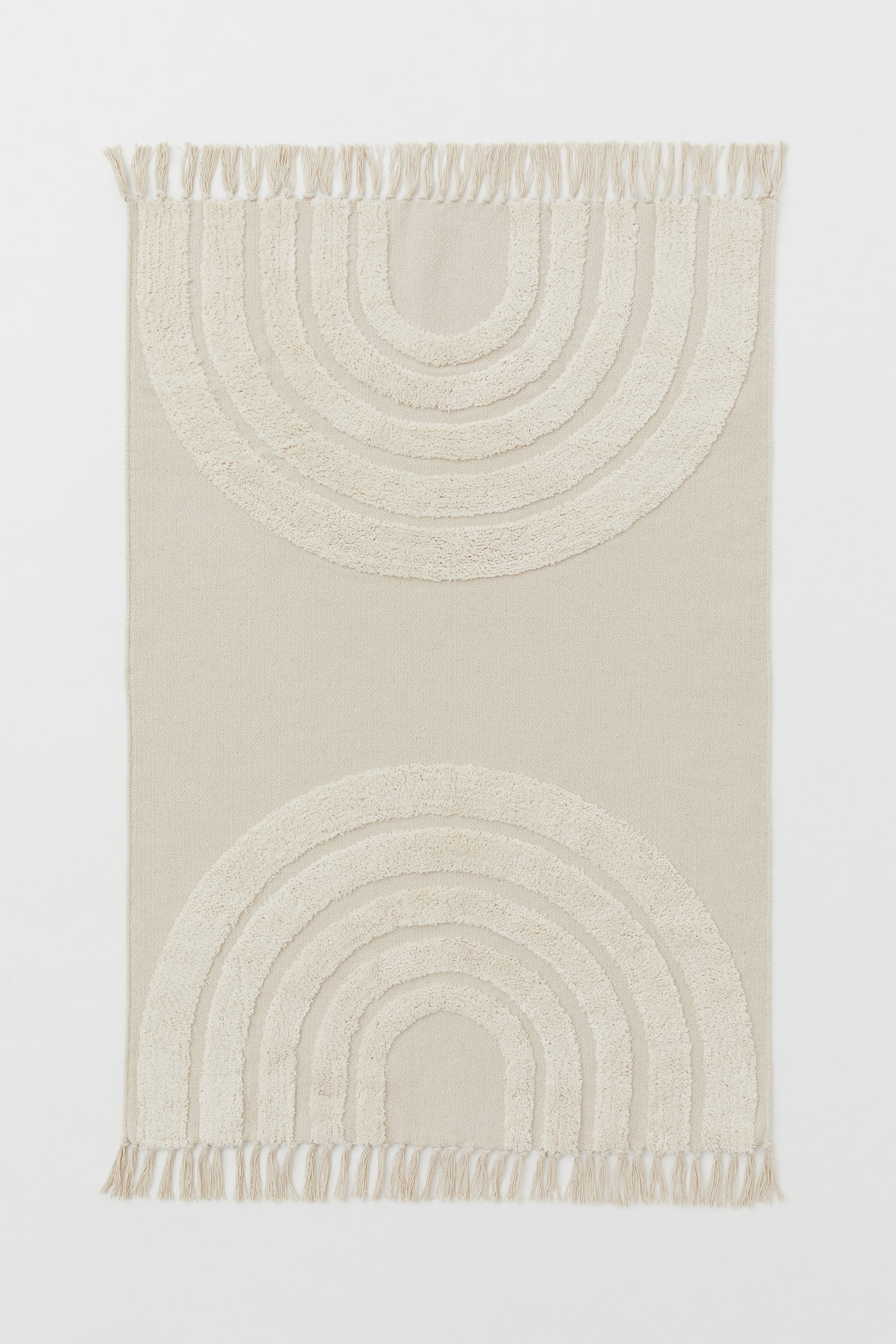 Rainbow cotton rug - Natural white/Rainbow - 1