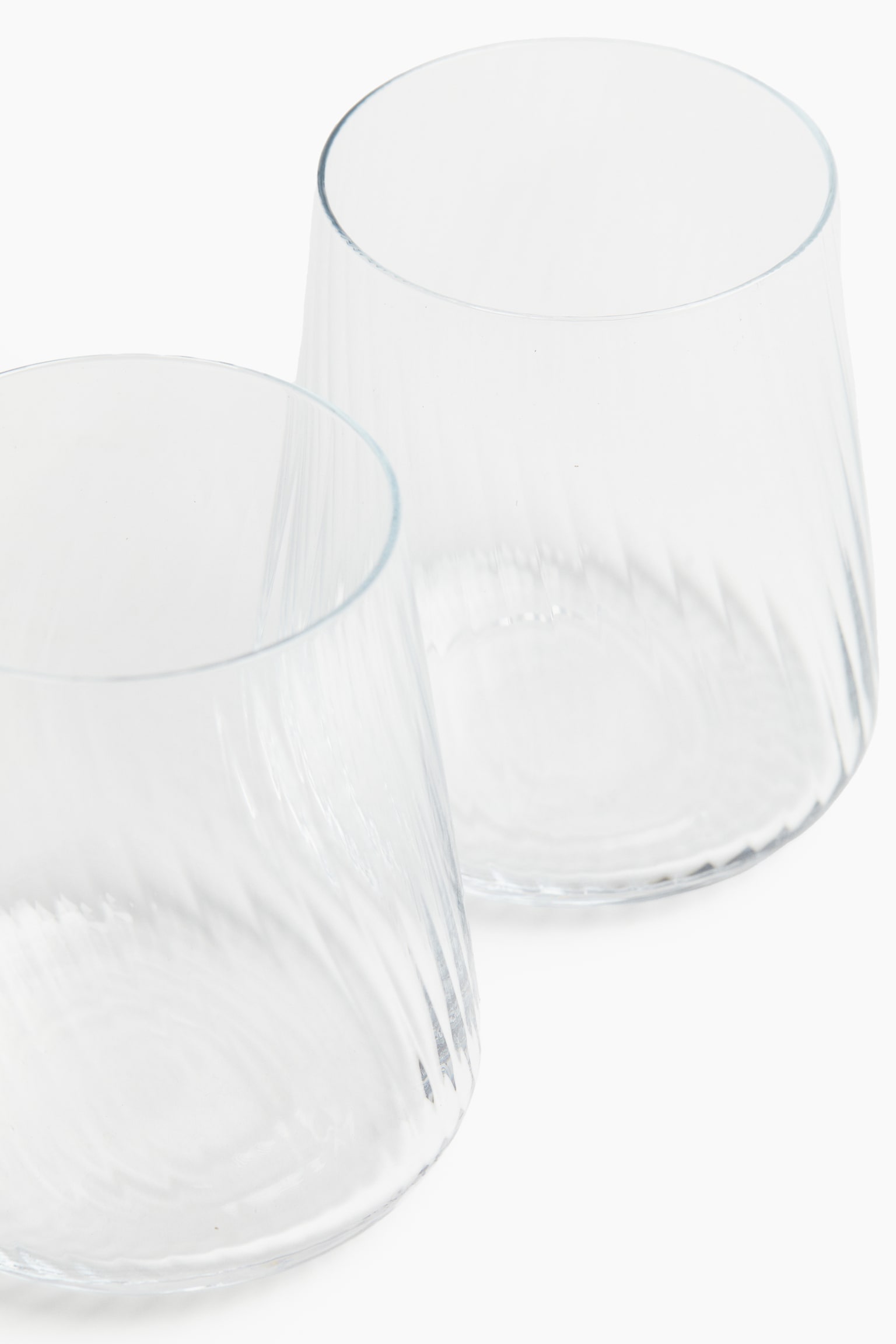 Lot de 2 verres à eau en verre - Transparent - 5