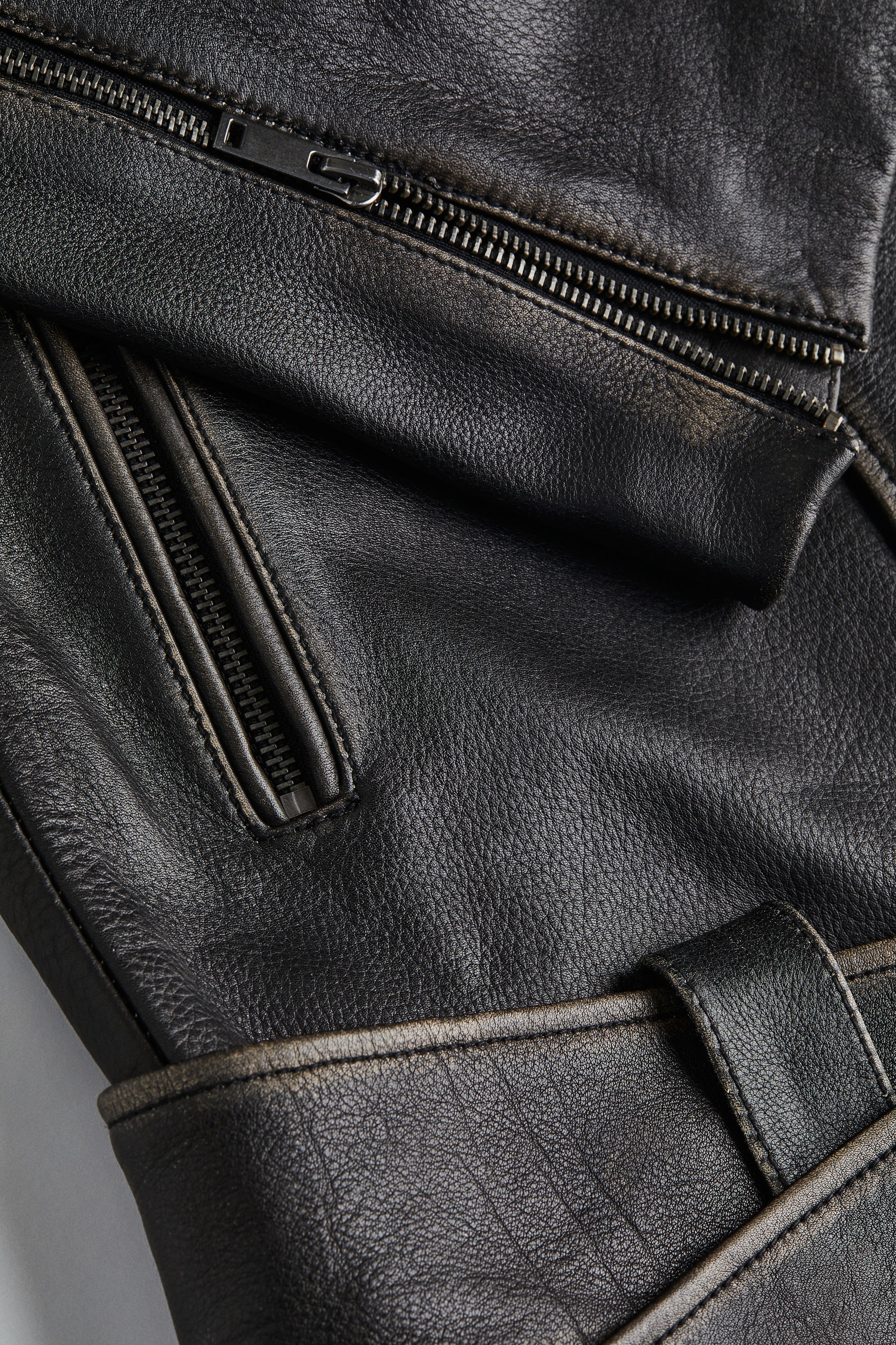 View larger image: Leather Biker Jacket - Black - Ladies | H&M AU 2