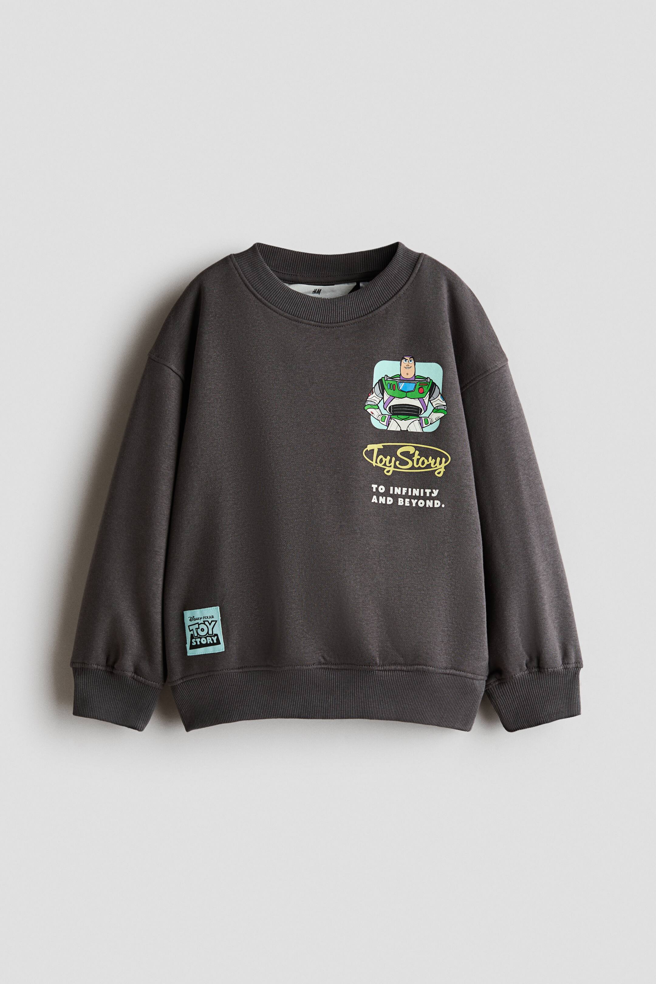 View larger image: Printed brushed-inside sweatshirt - Grey/Toy Story - Kids | H&M 1