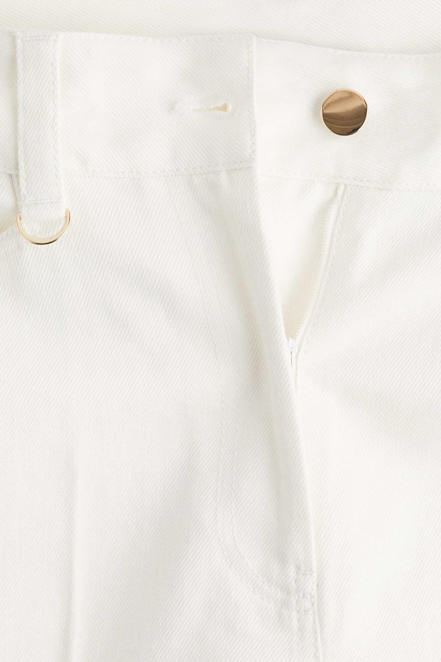 Женские брюки H&M Flared Twill, цвет: Белый — фото 3