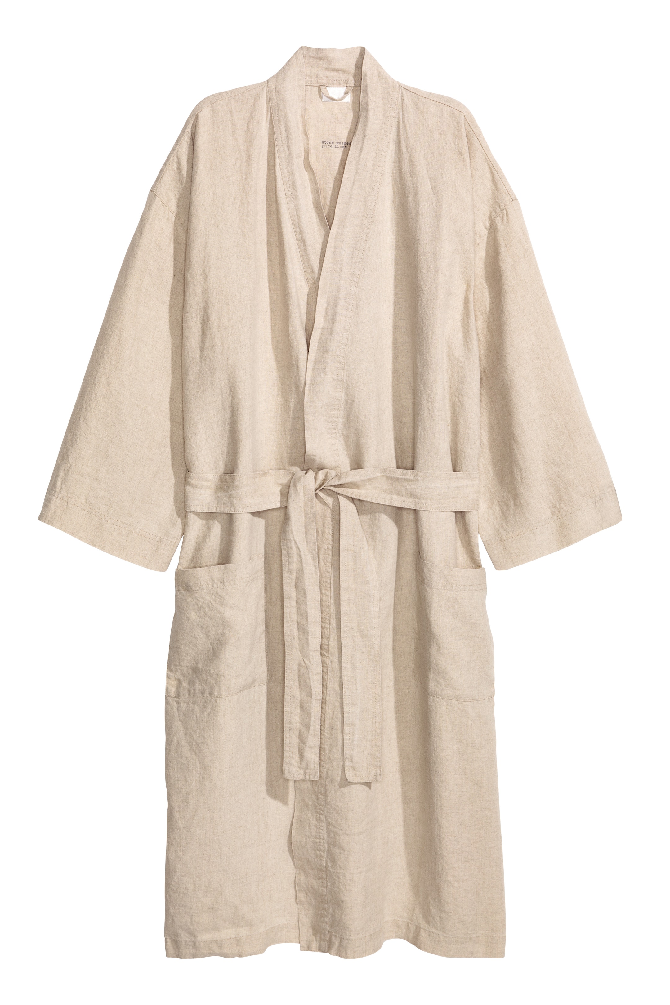 Visualizza immagine più grande: Vestaglia in lino lavato - Beige lino - HOME | H&M IT 1