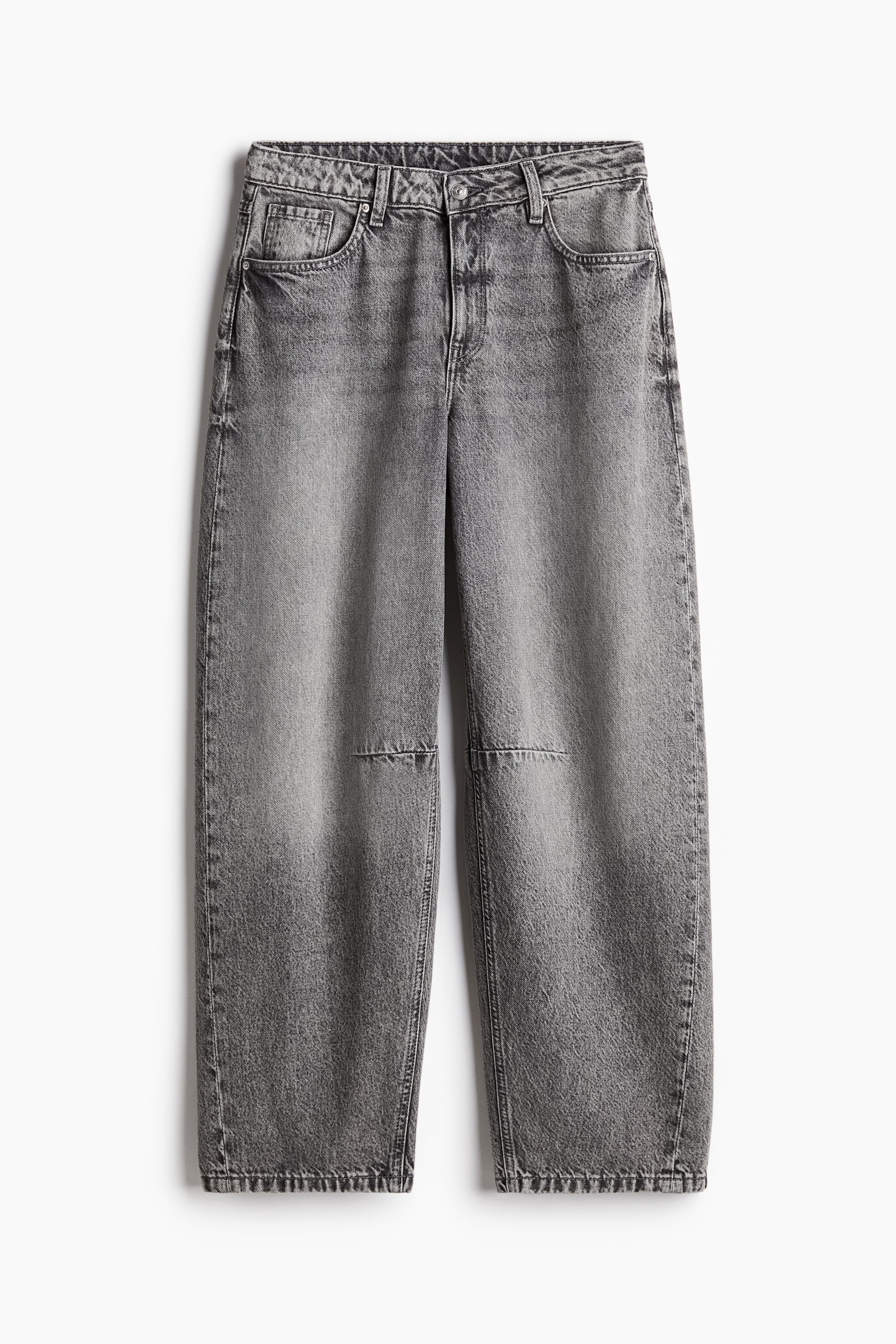 Barrel Regular Jeans - Grey - Ladies | H&M GB 4