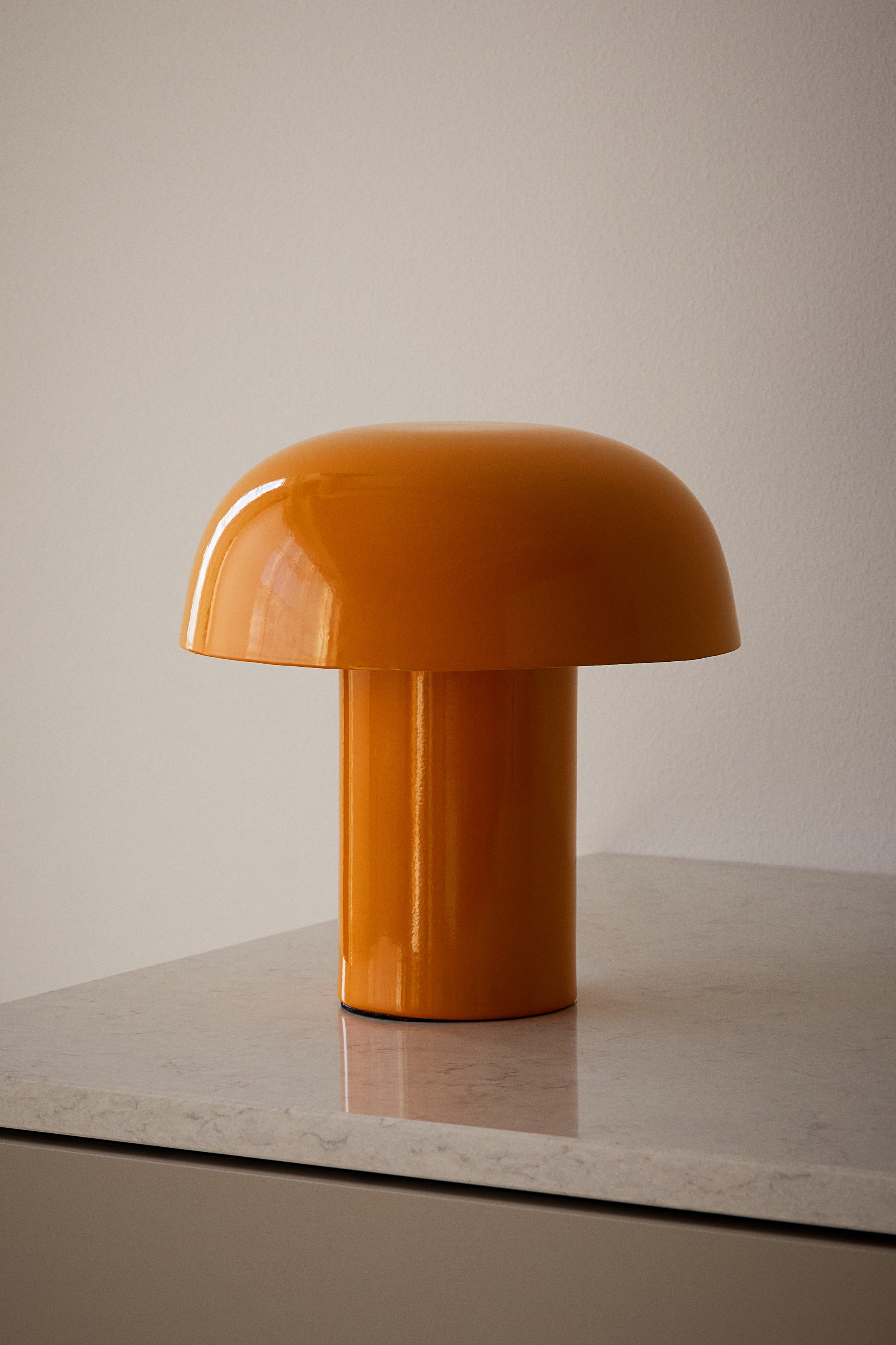 Metal table lamp - Orange/Silver-coloured/Light beige/Olive green/Light yellow/Light dusty pink