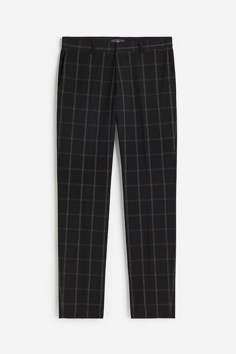Slim Fit Pantalones De Cuadros Ajustados Hombre Pantalón Slim Fit