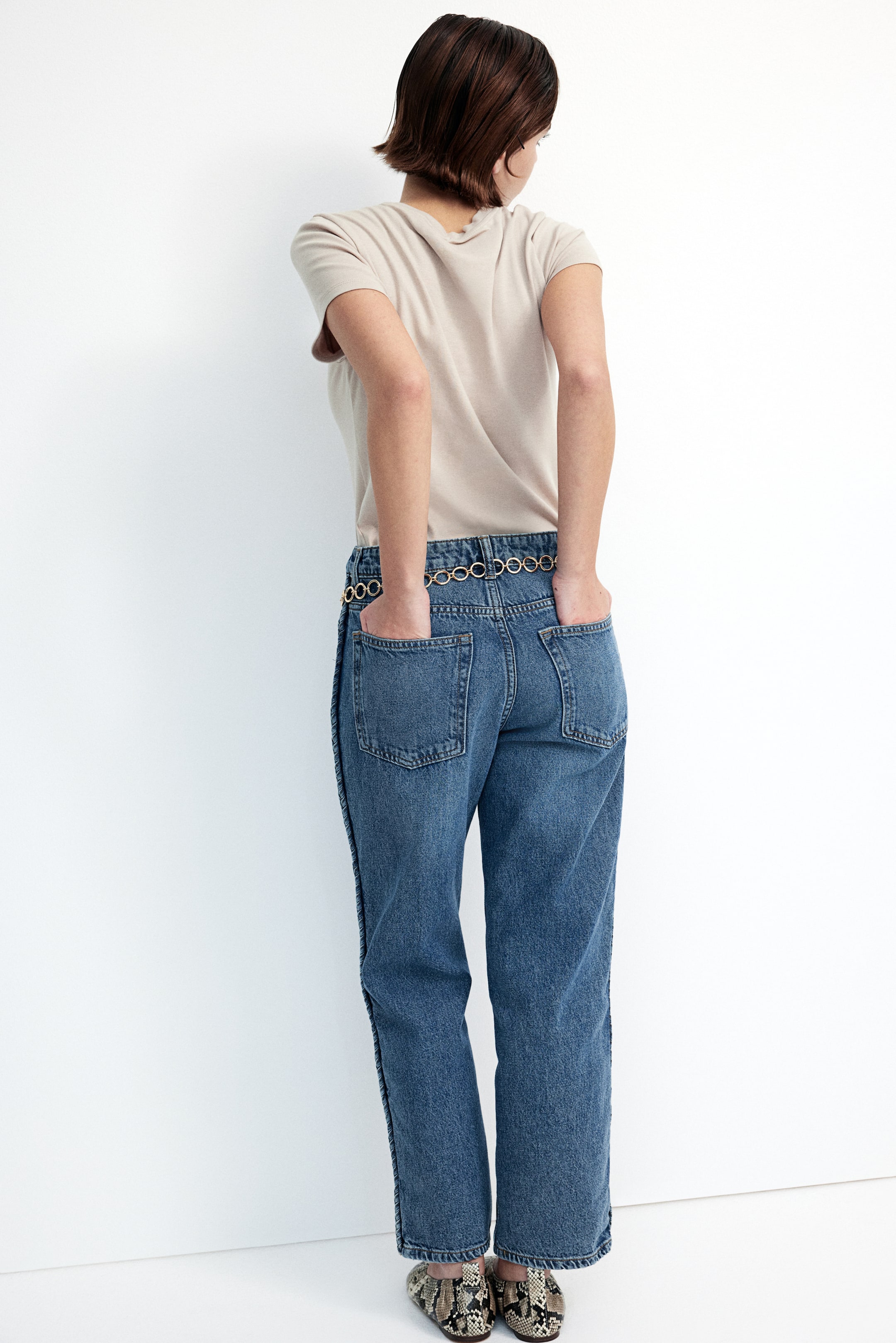 Straight High Ankle Jeans