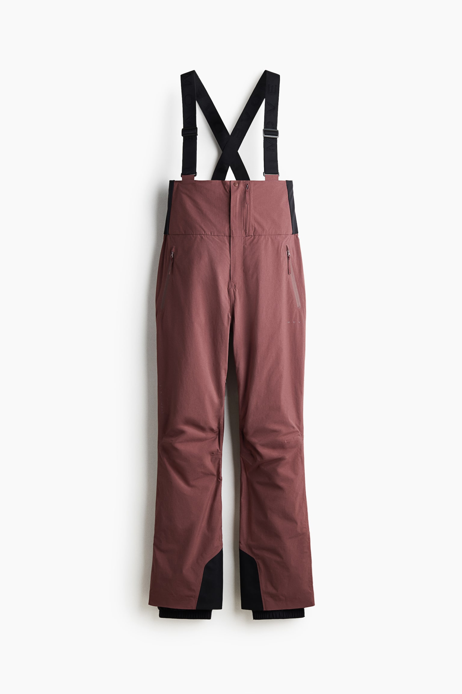 Ski trousers with ThermoMove™ - Dusty red/Black - 2
