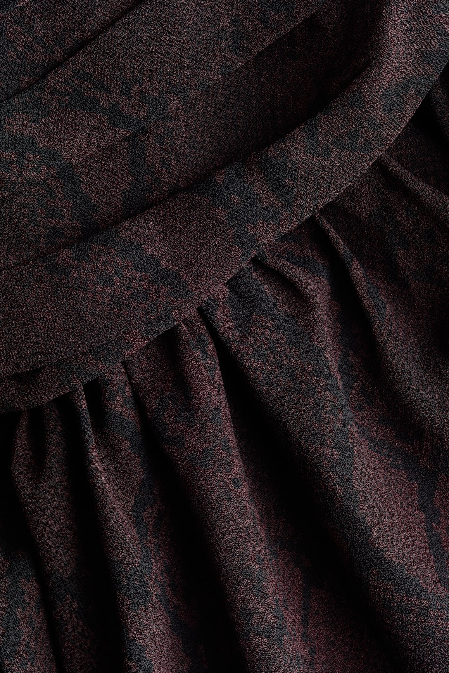 Женское платье H&M Ruched Chiffon, цвет: Тёмный коричневый — фото 6