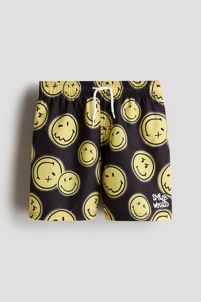 Printed swim shorts - Black/SmileyWorld®/White/SpongeBob - 1