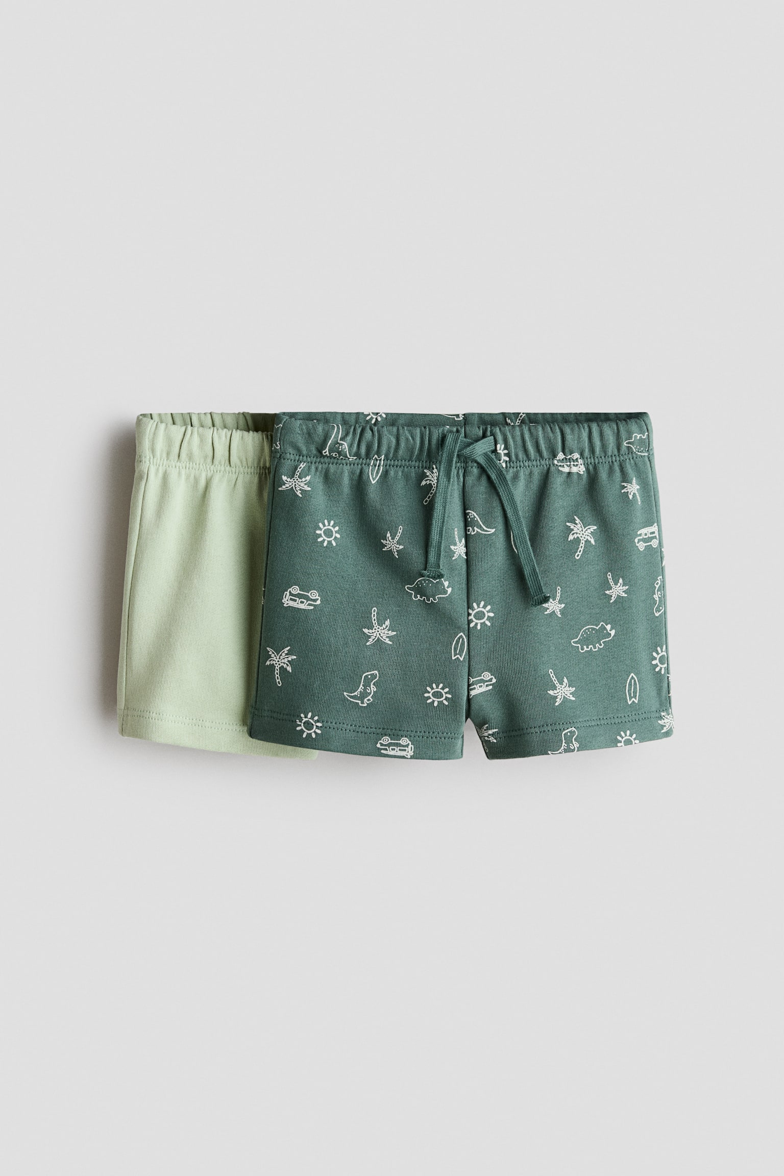 Pack de 2 pantalones cortos en tejido sudadera - 1