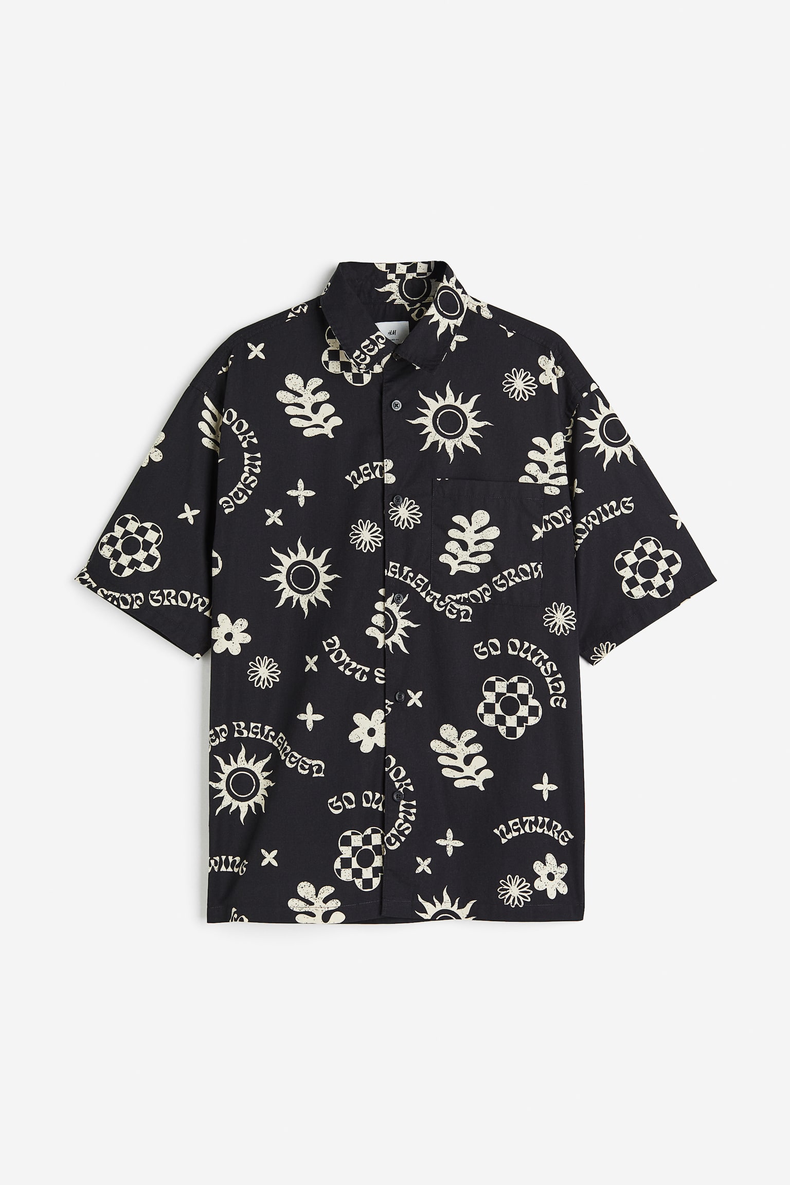 Relaxed Fit Short Sleeve Cotton Shirt