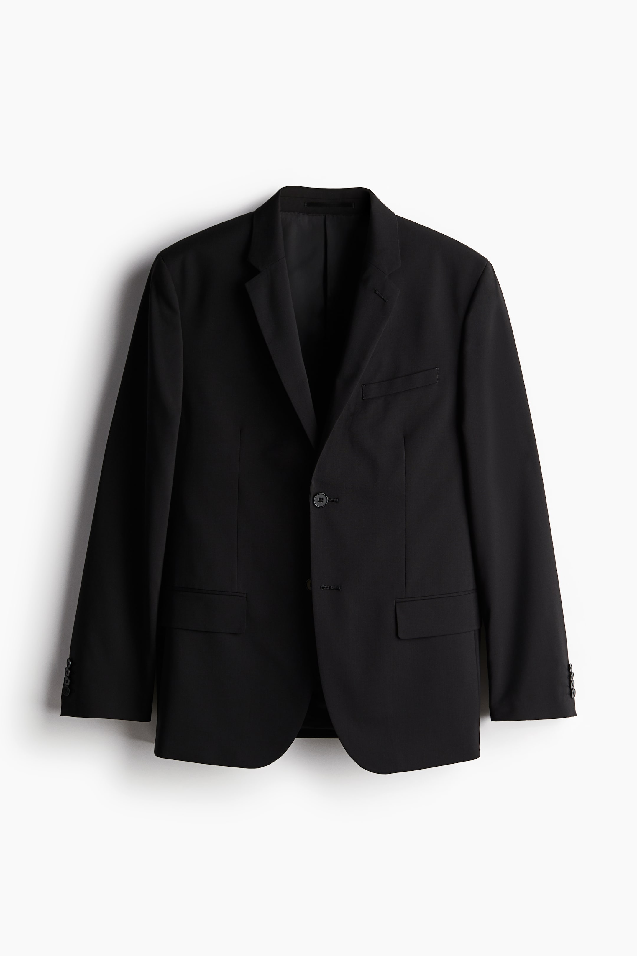 Slim Fit Wool-blend jacket - Black - Men | H&M GB 6