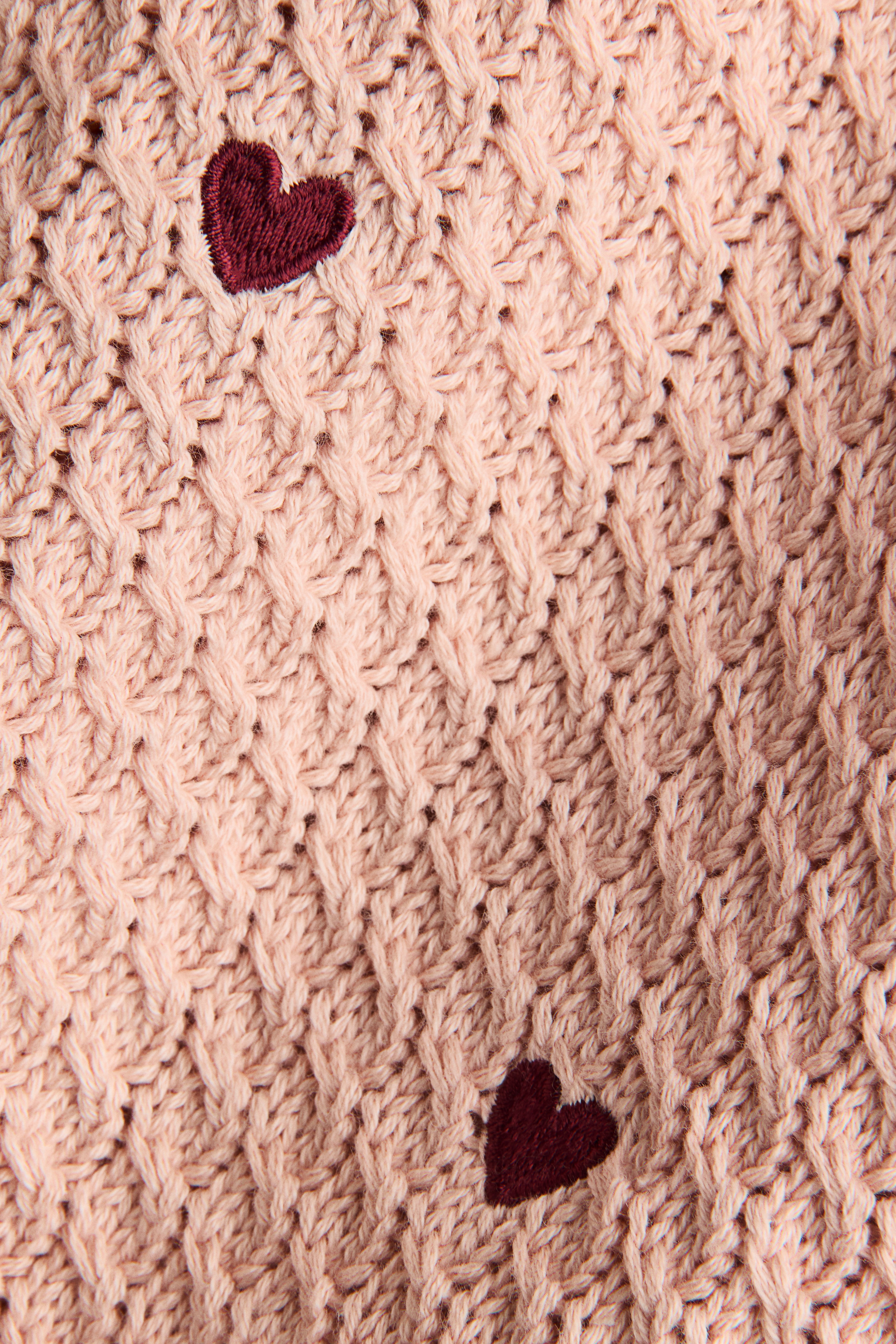 Embroidered-Detail Cotton Sweater