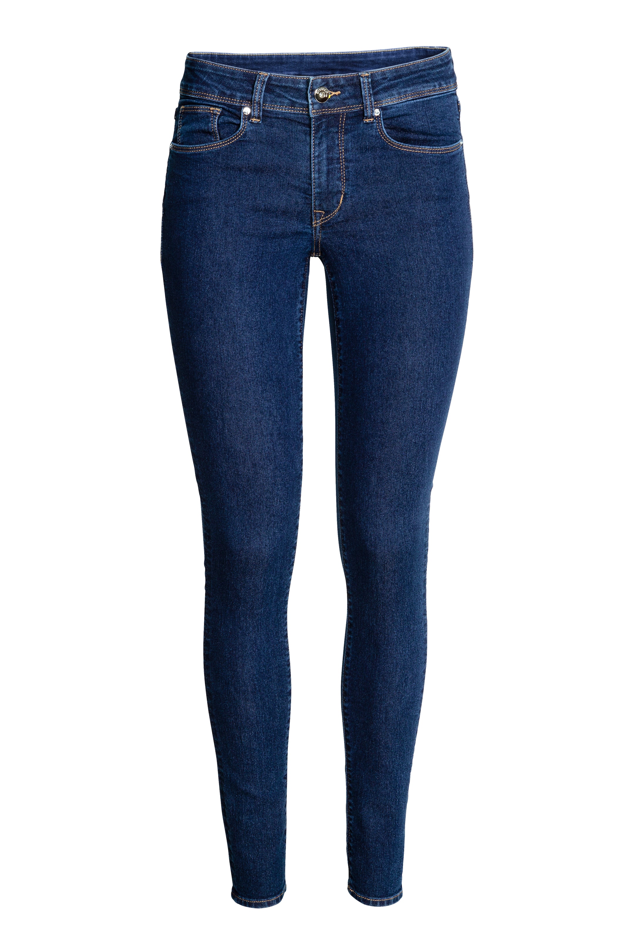 Grotere afbeelding bekijken: Super Skinny Regular Jeans - Donker denimblauw - DAMES | H&M BE 1