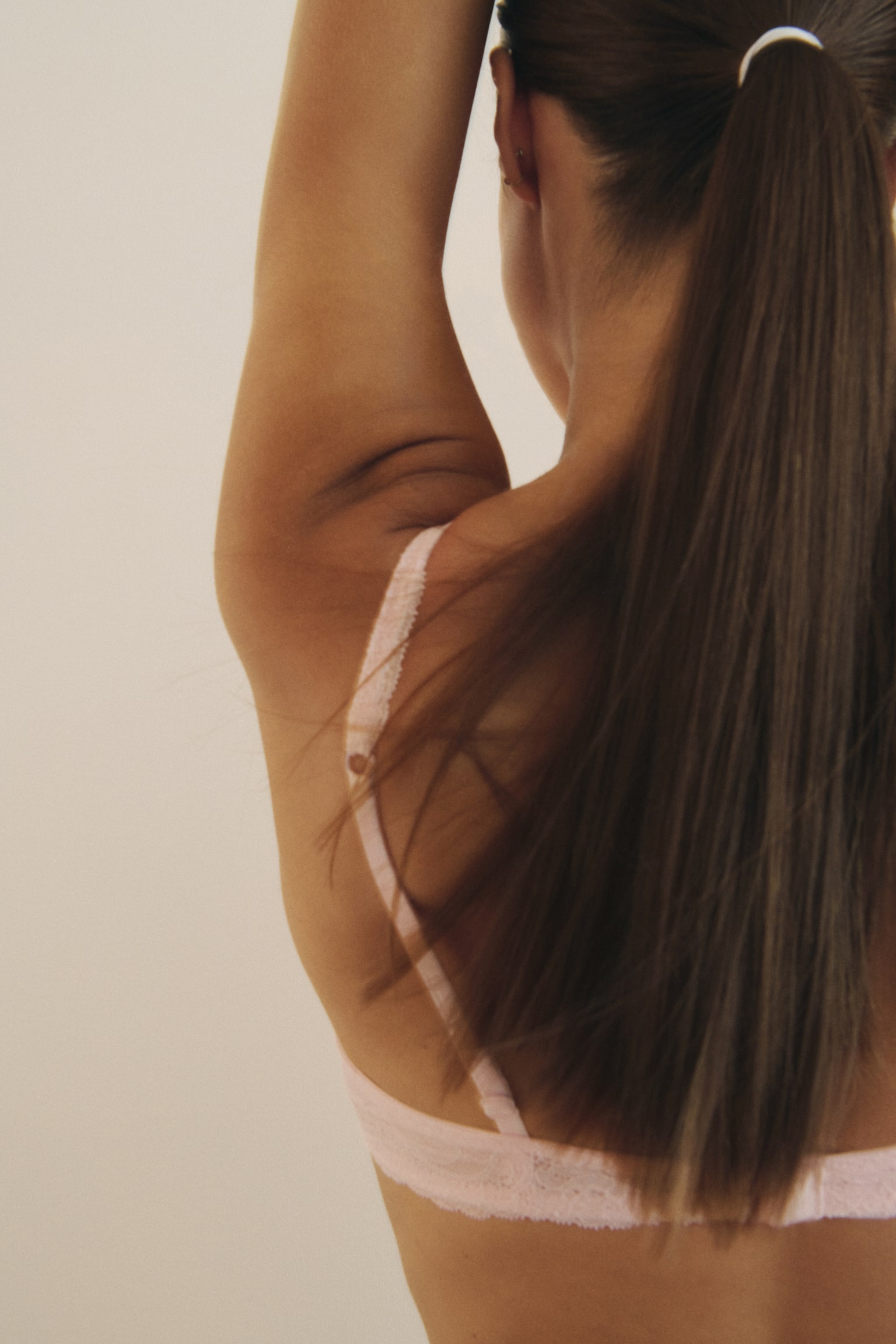 Krajková push-upka bez kostic - Světle růžová/Černá - 3