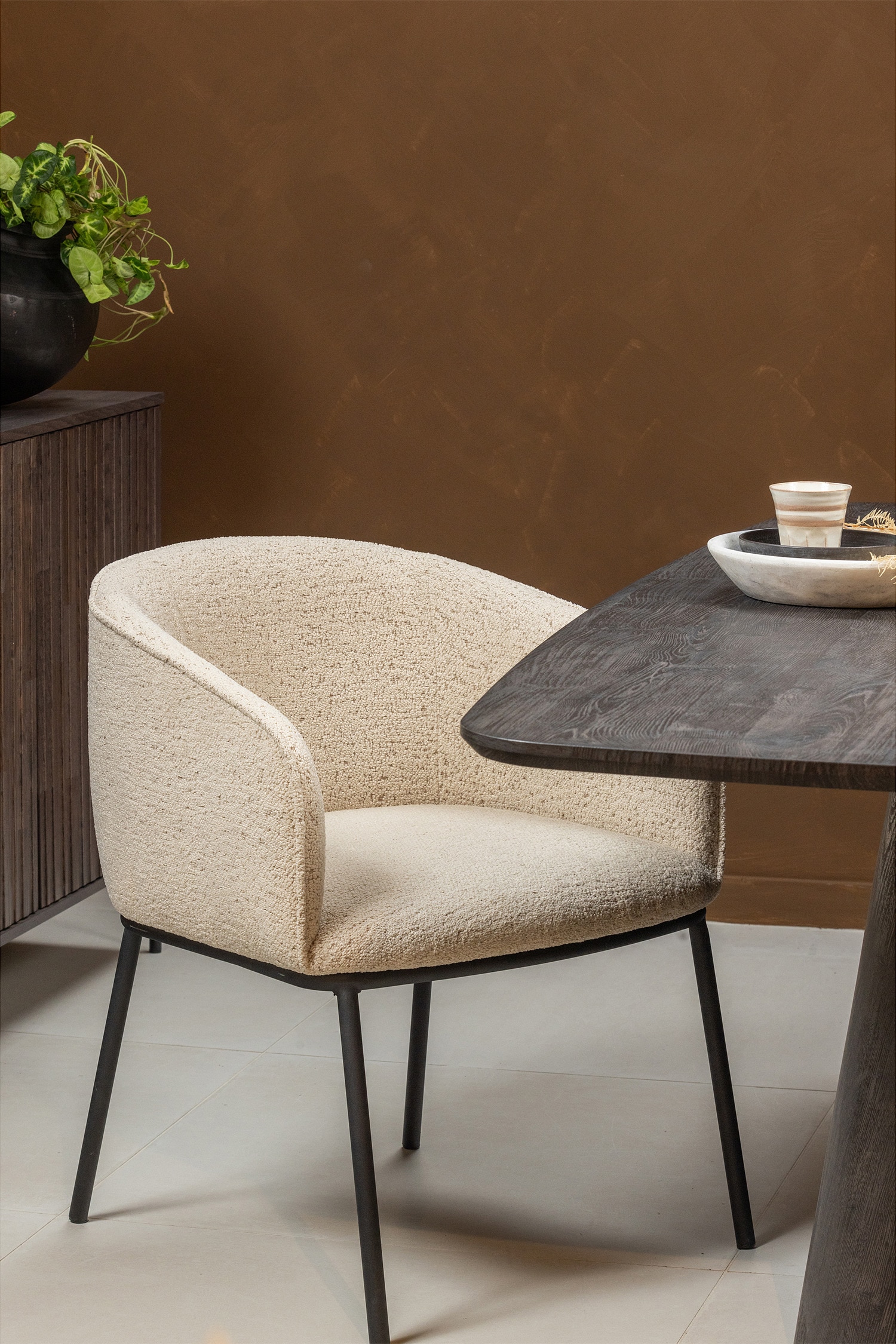 Leon Chaise De Salle À Manger - Naturel/Vert