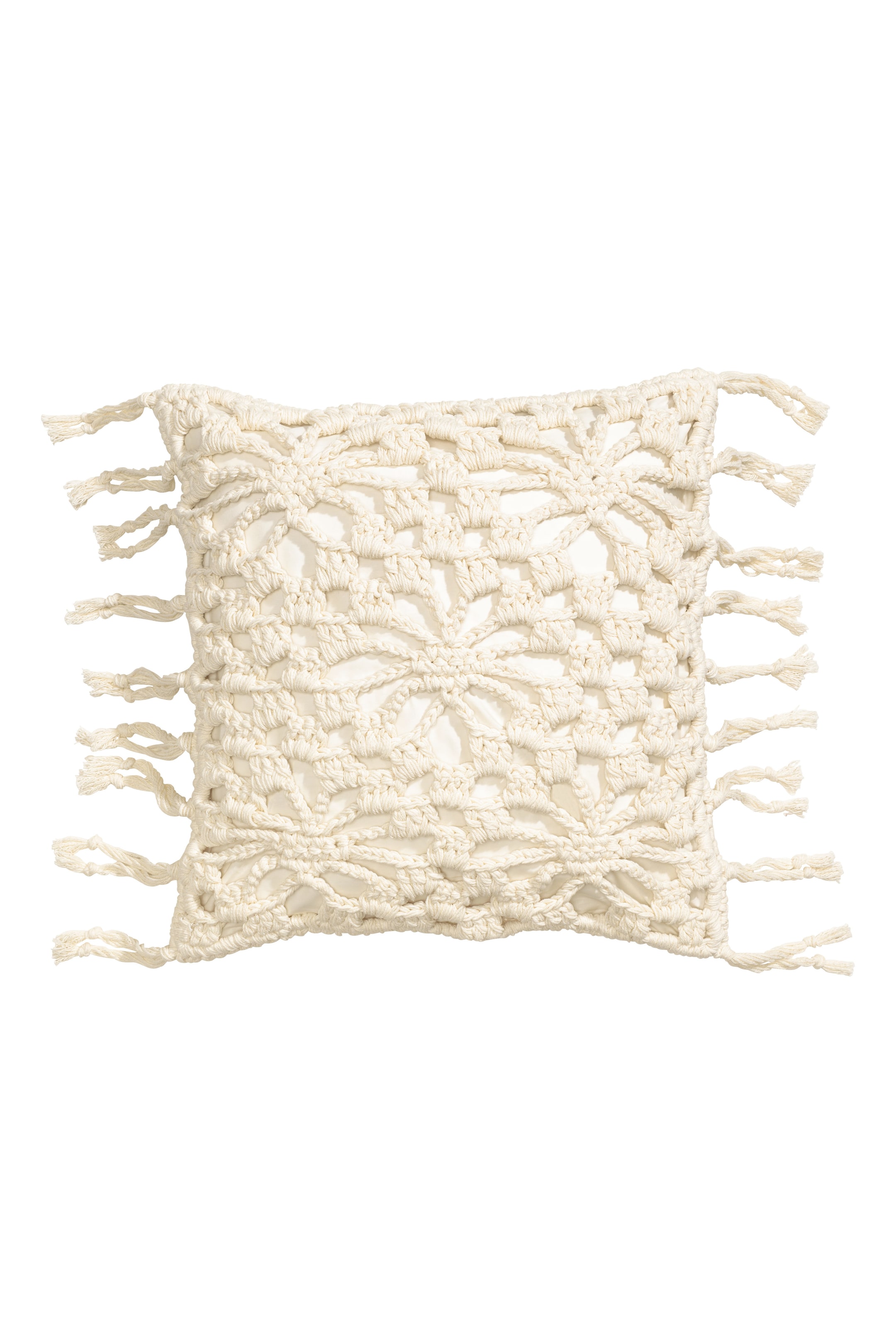 Agrandir l'image: Housse de coussin au crochet - Blanc - Home All | H&M FR 1