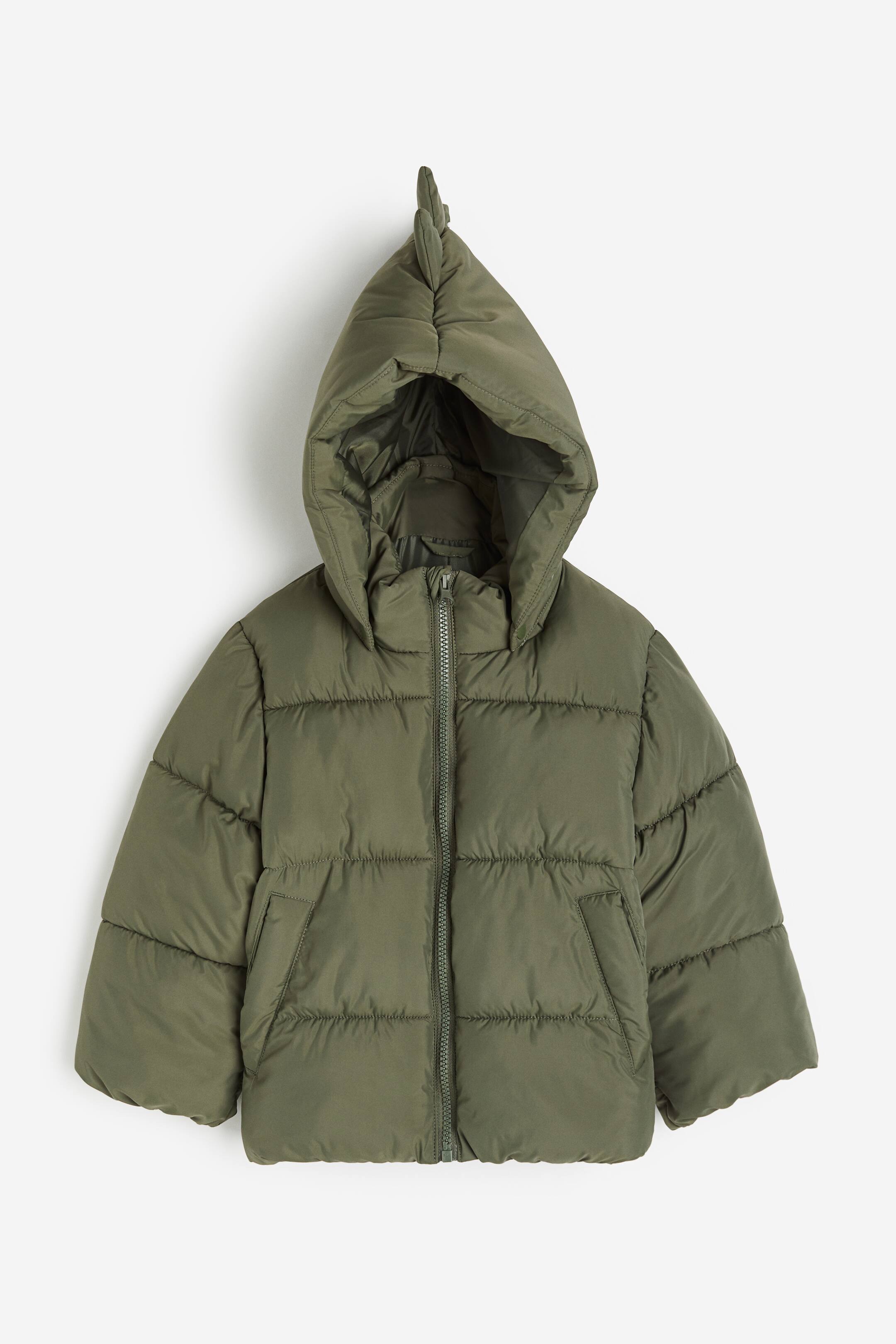 View larger image: Water Repellent Puffer Jacket - Khaki green - Kids | H&M AU 1