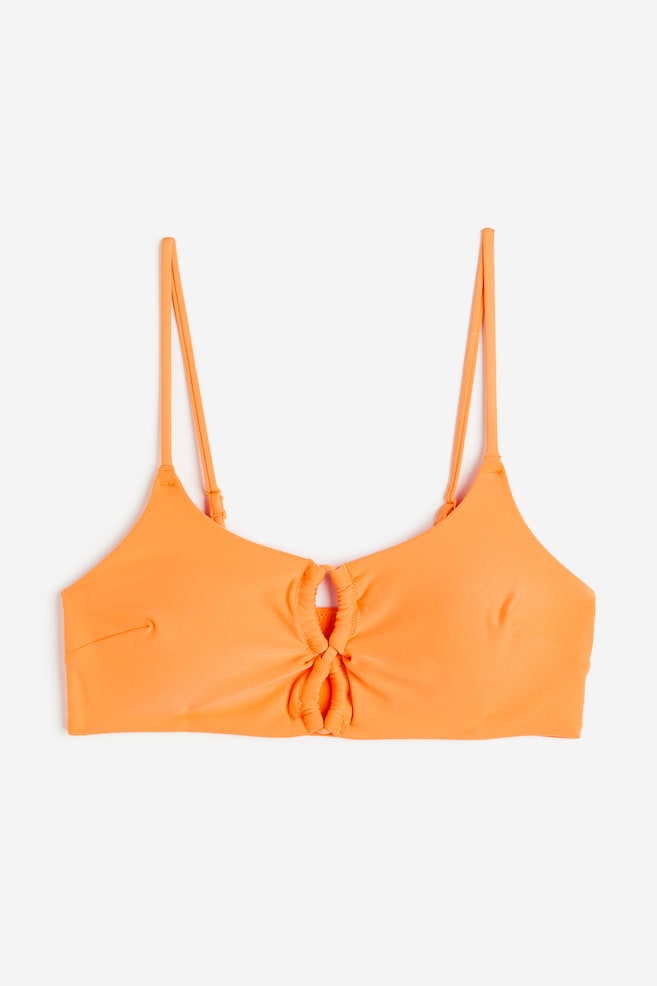 Padded bikini top - Orange/Black/Orange - 2