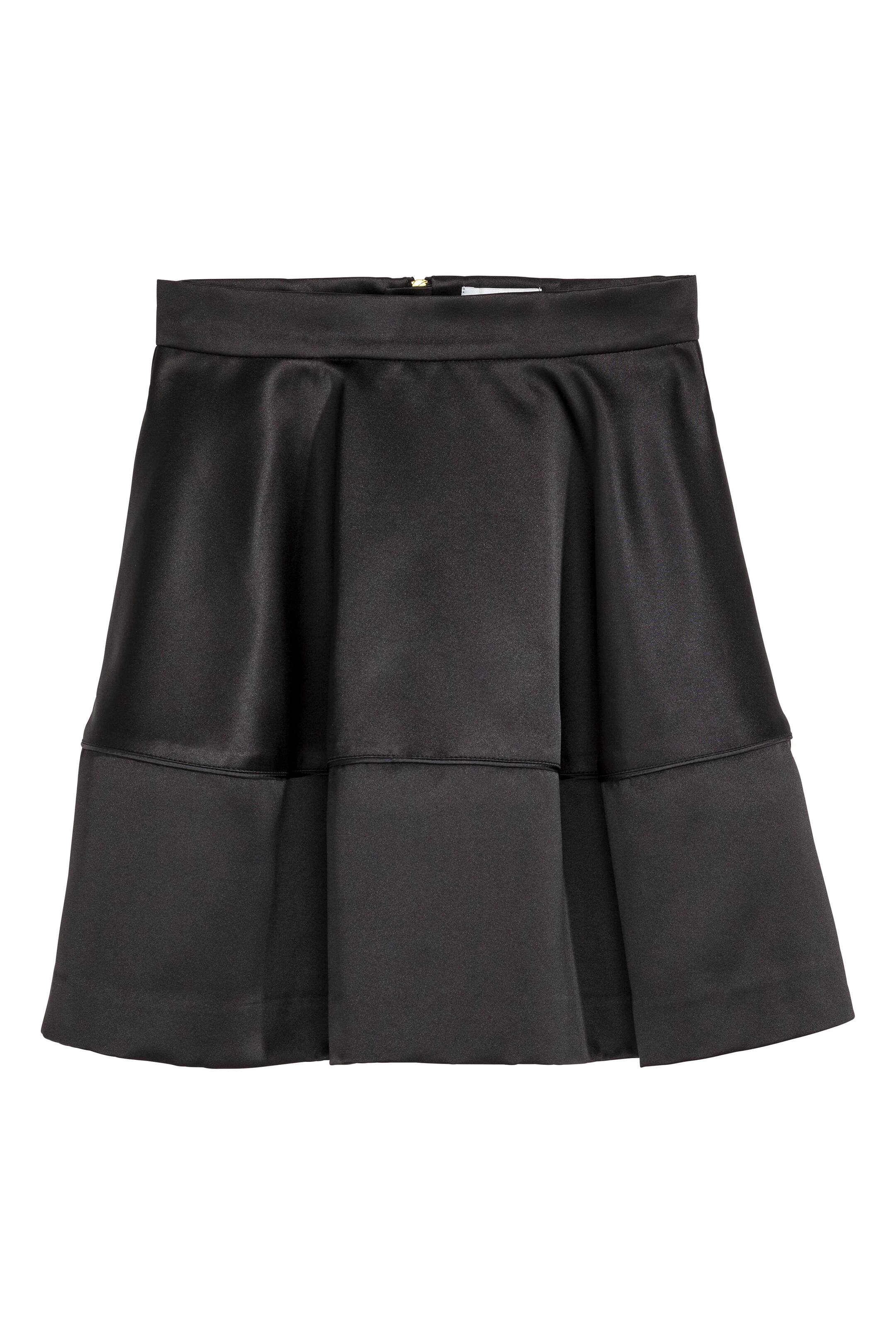 Grotere afbeelding bekijken: Satijnen rok - Zwart - DAMES | H&M NL 1