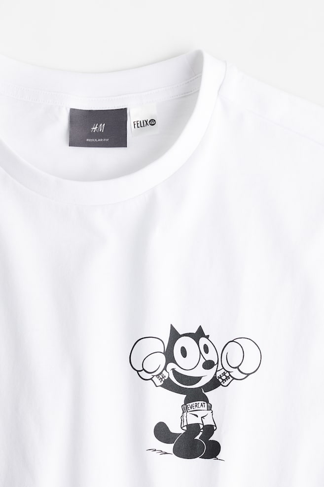 T-shirt Regular Fit - Blanc/Félix le Chat/Bleu foncé/Snoopy - 2