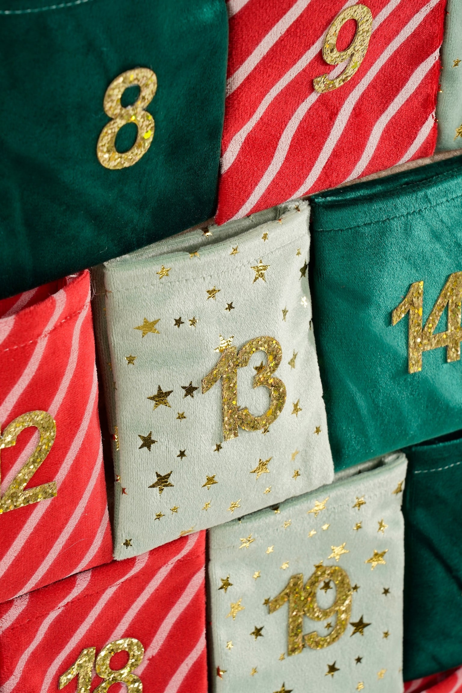 Adventskalender Aus Filz - Rot, Grün/Rot, Grün - 3