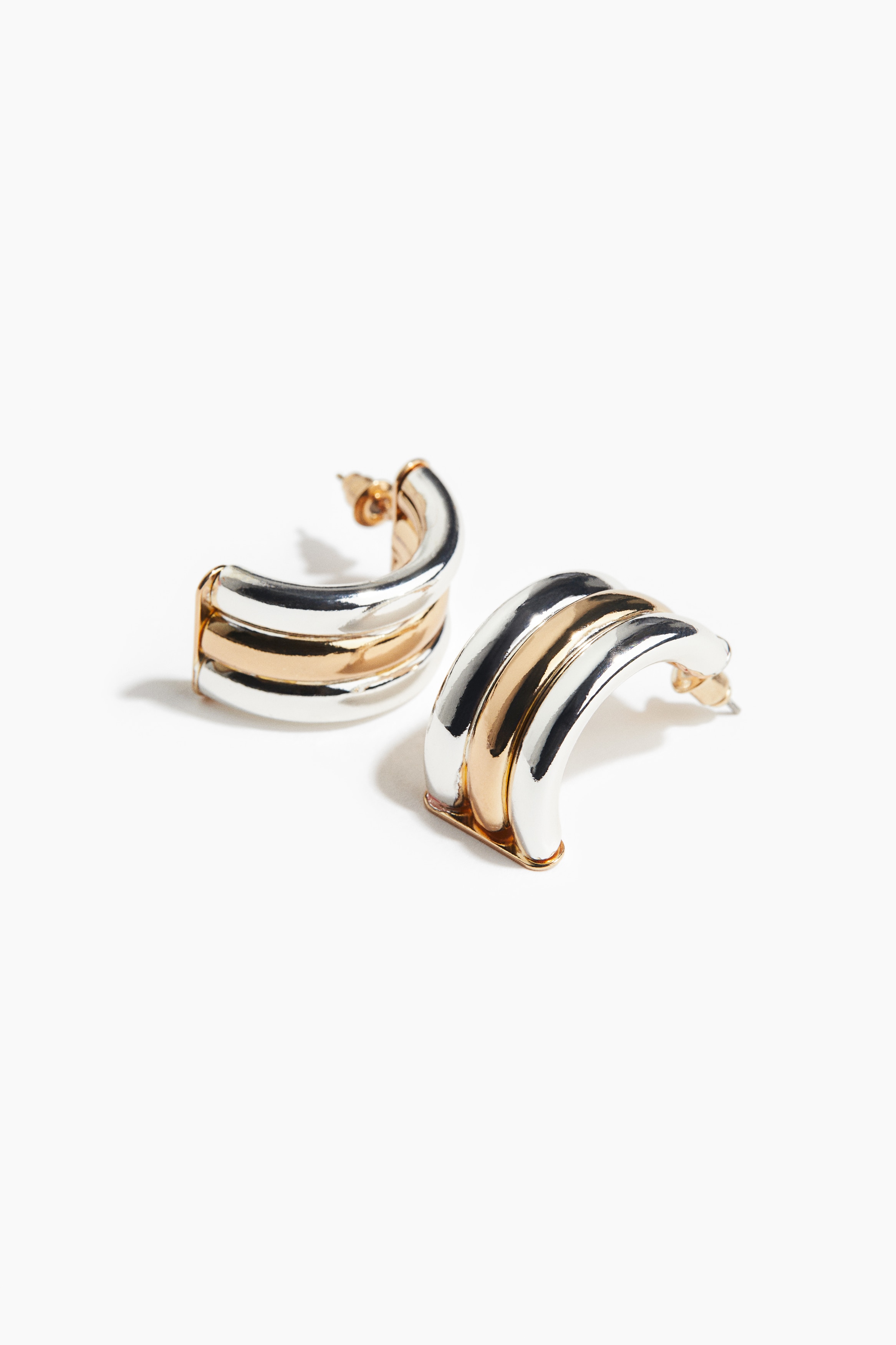 Two-tone earrings