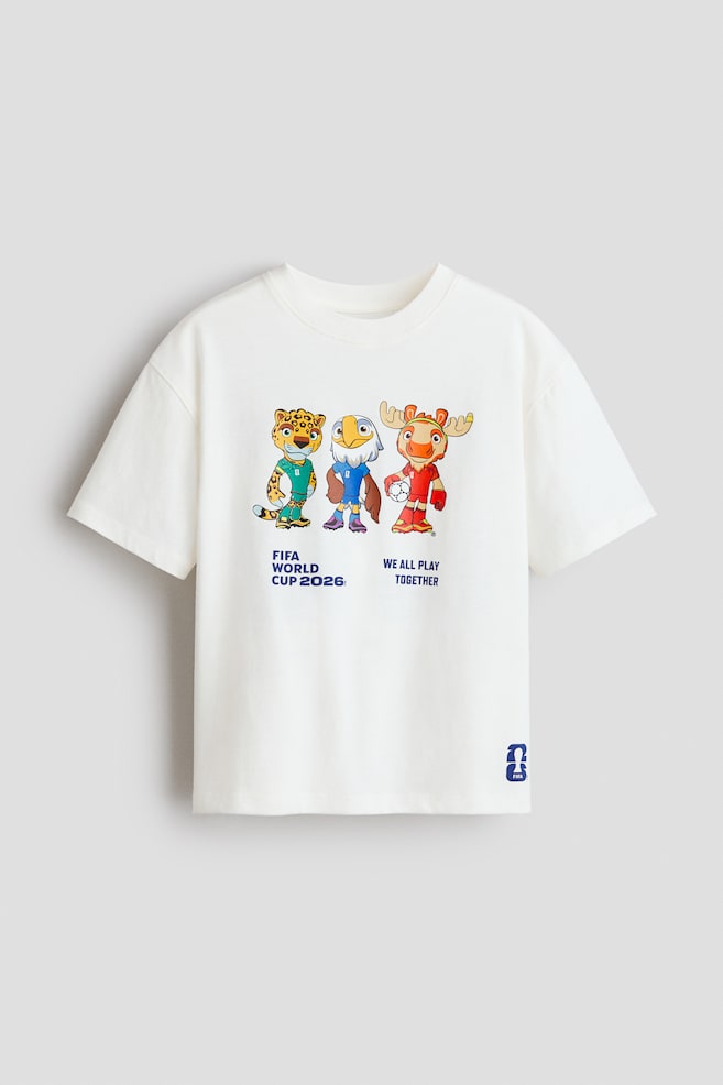 Oversized printed T-shirt - White/FIFA World Cup 2026™/White/Pokémon/White/Pokémon/Beige/Snoopy/Red/Snoopy/Dusty blue/PAW Patrol/Dusty turquoise/Pokémon/Dark grey/Toy Story/Light dusty green/Minecraft/Dark grey/Lilo & Stitch/Dark grey marl/Marvel Comics/Grey marl/Minecraft/Blue/Sesame Street - 1