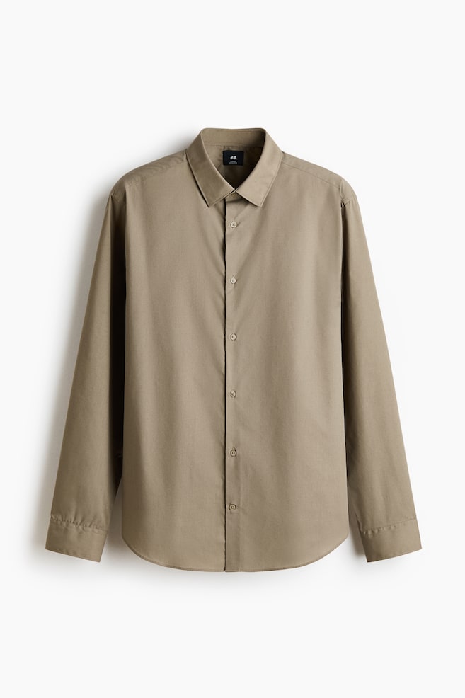 Easy-Iron-Hemd in Slim Fit - Khakigrün/Weiß/Schwarz/Hellblau/Hellrosa/Gestreift/Hellblau/Gestreift/Hellblau/Gestreift/Marineblau/Dunkelgrau - 1