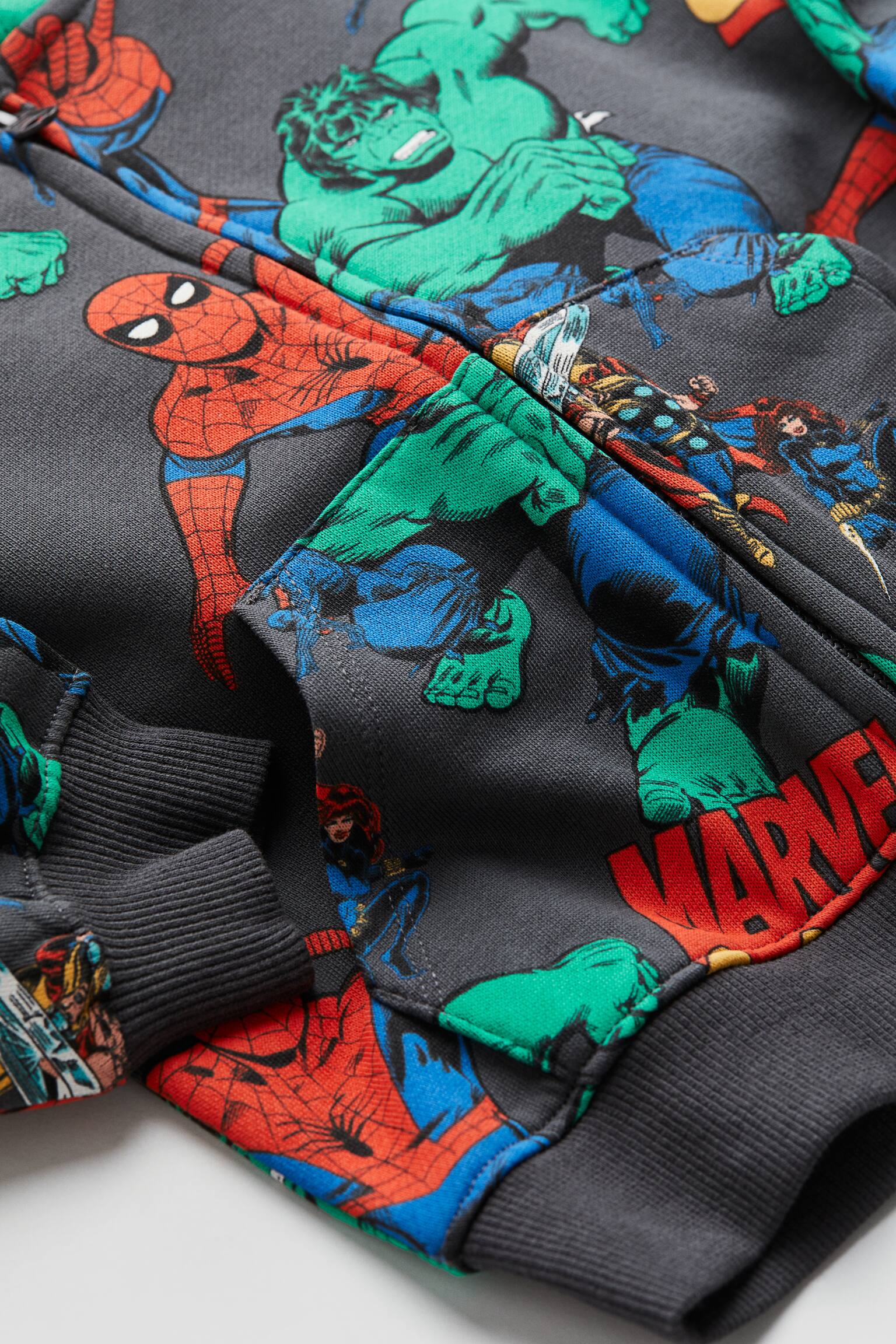 Hoodiejacke mit Print - Dunkelgrau/Marvel Comics/Hellbeige/Disney/Knallgrün/LEGO Ninjago - 2