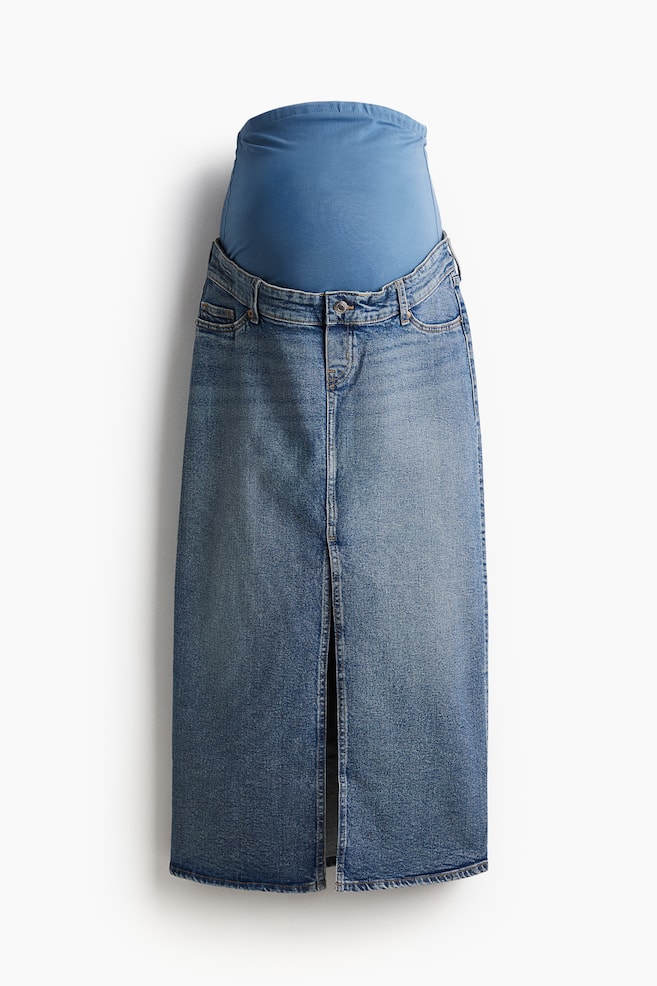 MAMA Denim midirok - Denimblauw - 1