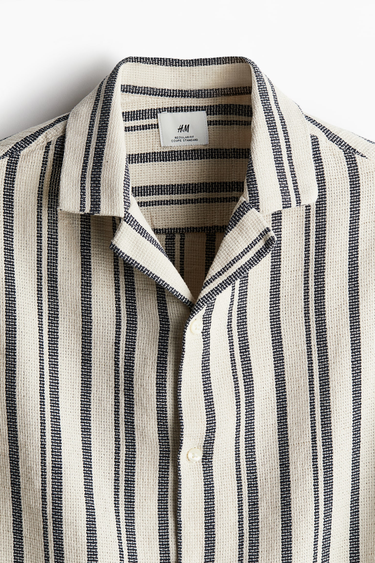 Regular Fit Resort Shirt - Beige/Black stripe/Beige/Green stripe - 3