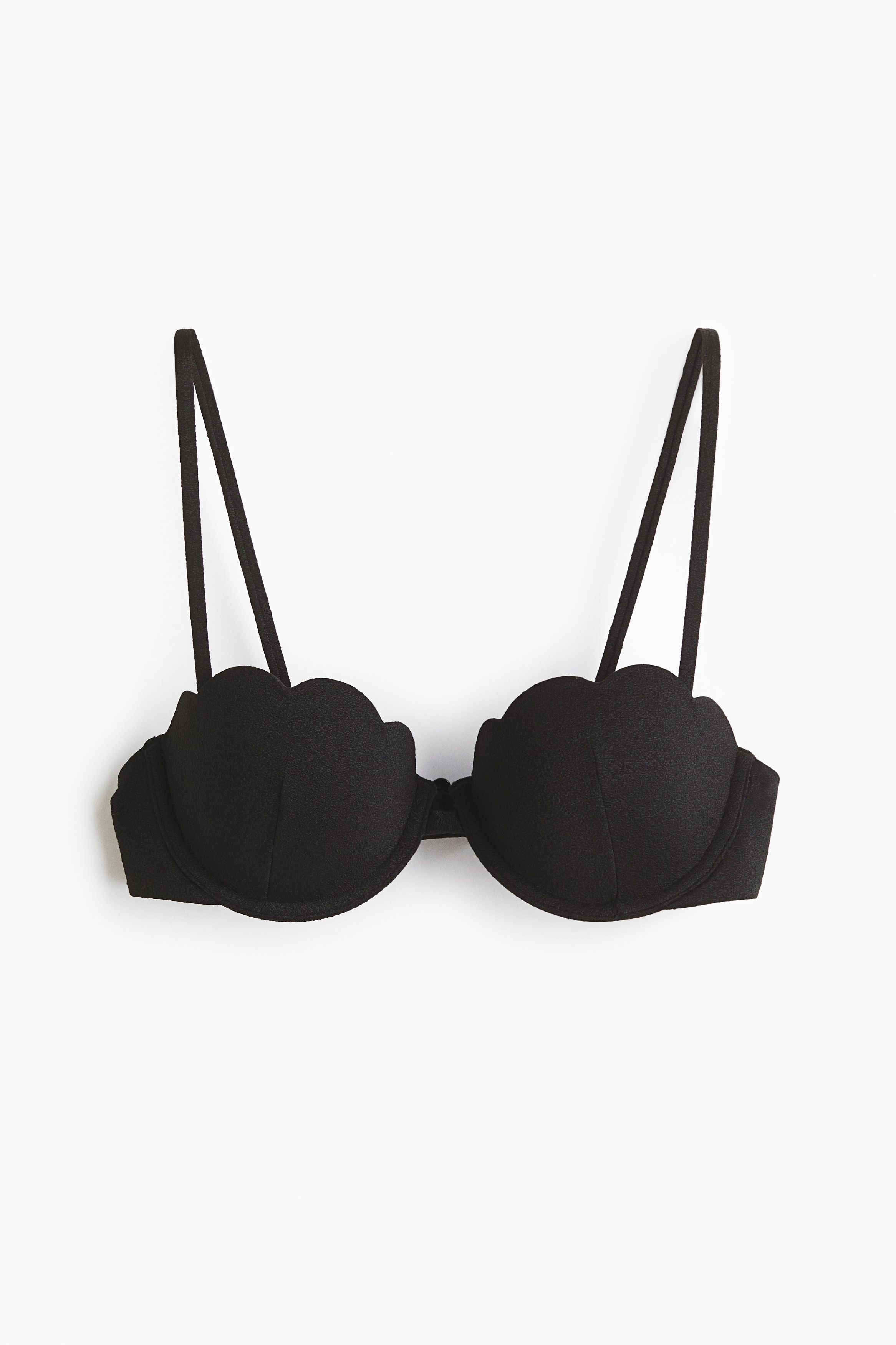 Padded balconette bikini top - Black