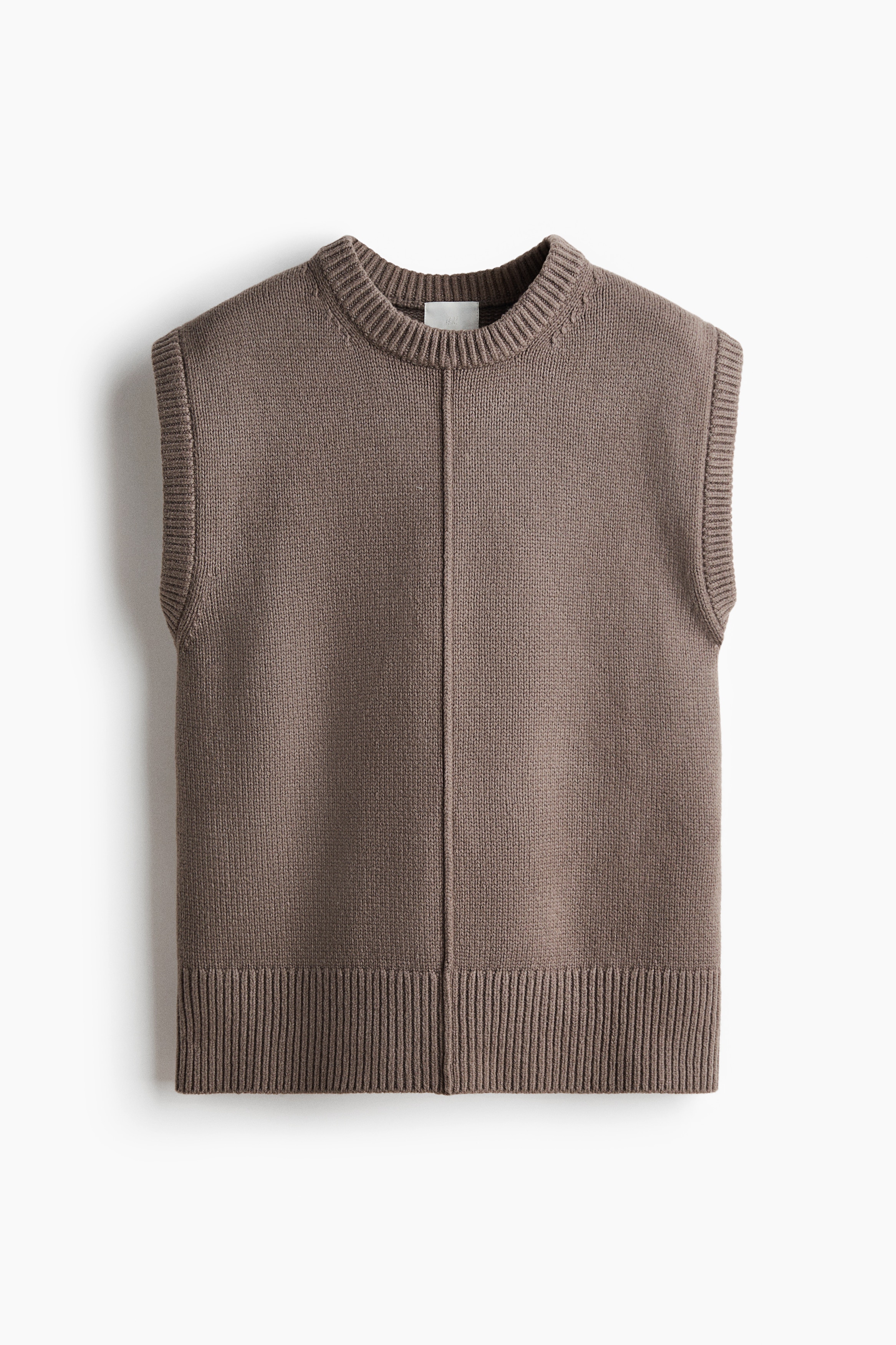 Knit Sweater Vest - Dark taupe