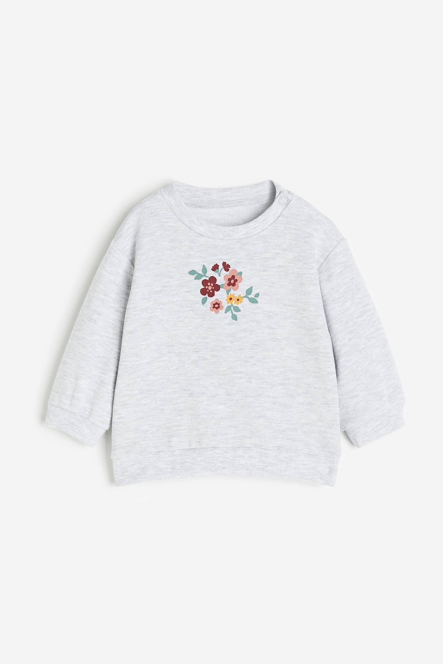 Sweatshirt - Light grey/Flowers/Dusty pink/Leopard - 1