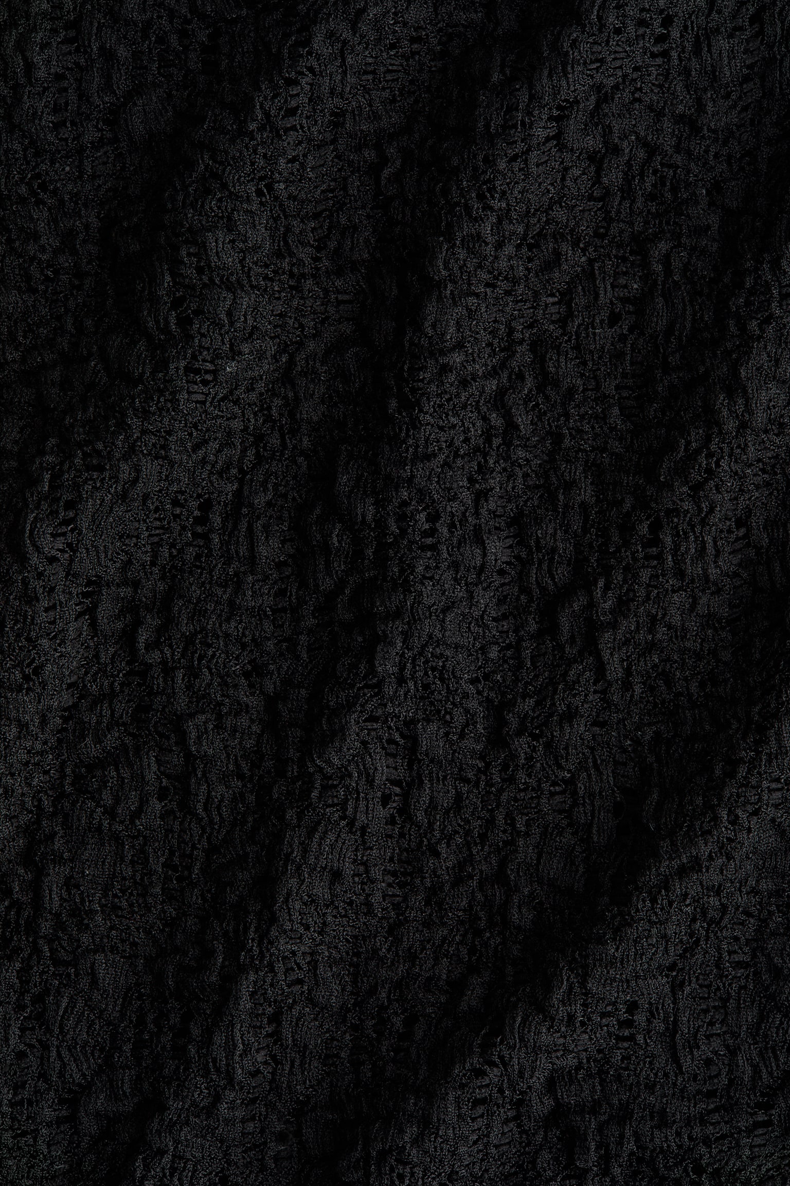 Top en jersey façon dentelle - Noir/Beige clair/Marron foncé - 2