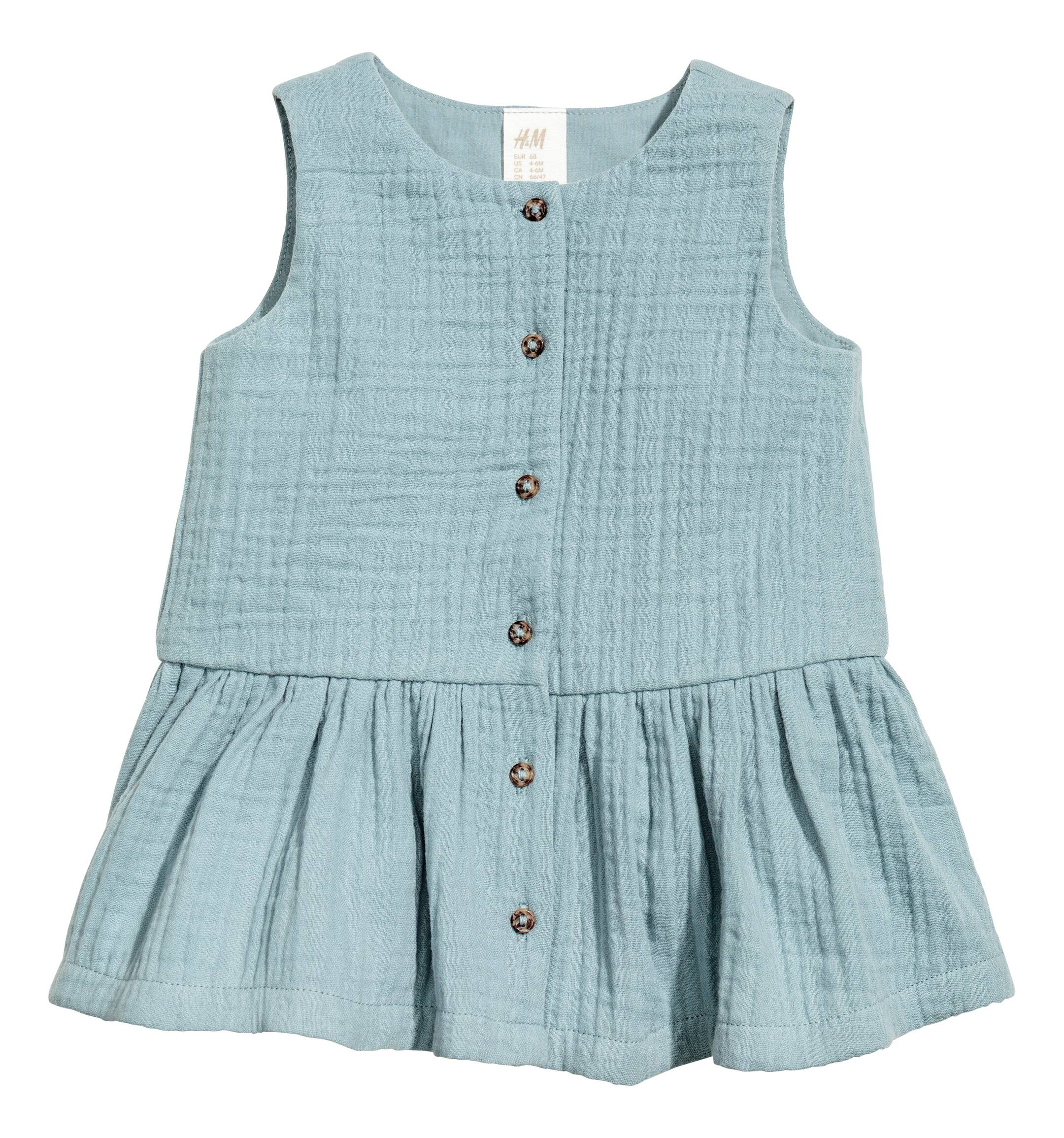 Zobraziť väčší obrázok: Bavlnené šaty - svetlá petrolejová - DETI | H&M SK 1