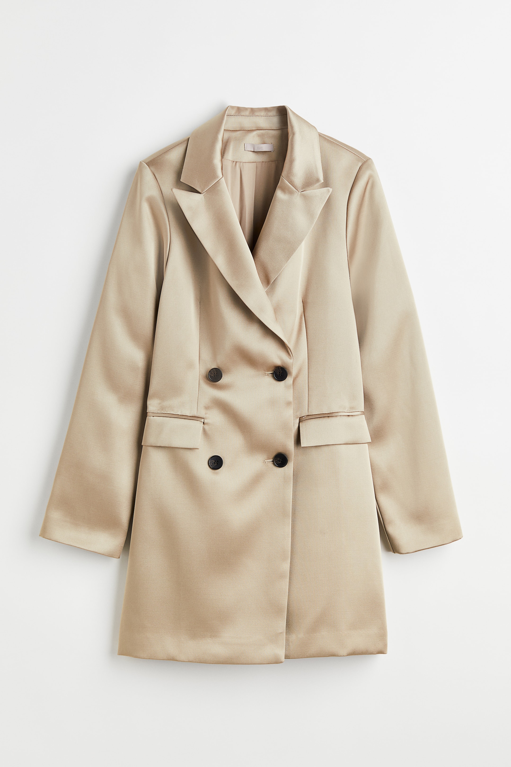 Xem ảnh lớn hơn: Váy khoác blazer hai hàng khuy - Màu be - Ladies | H&M VN 1