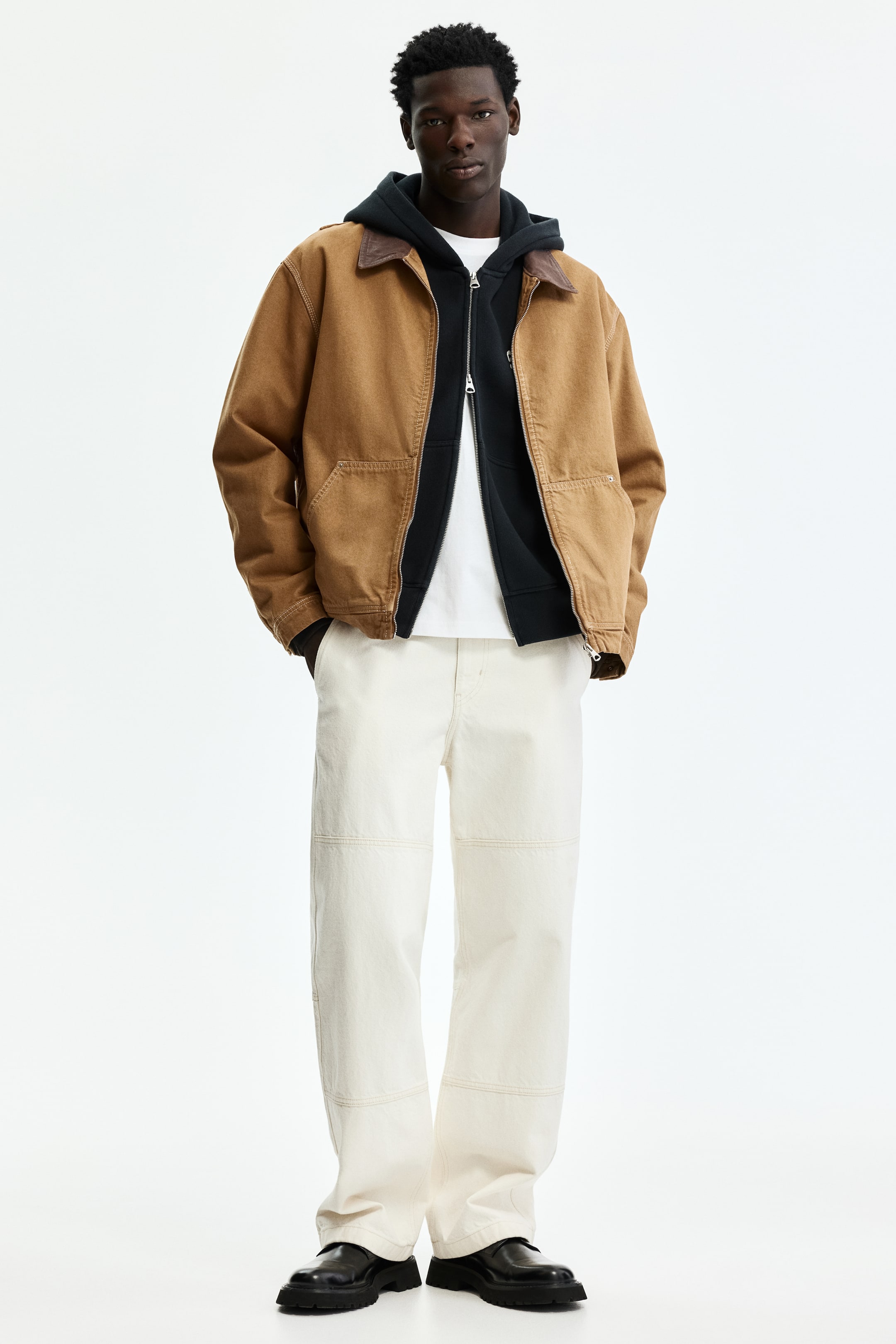 Мужские куртки H&M Oversized Printed Hooded Jacket — фото 5