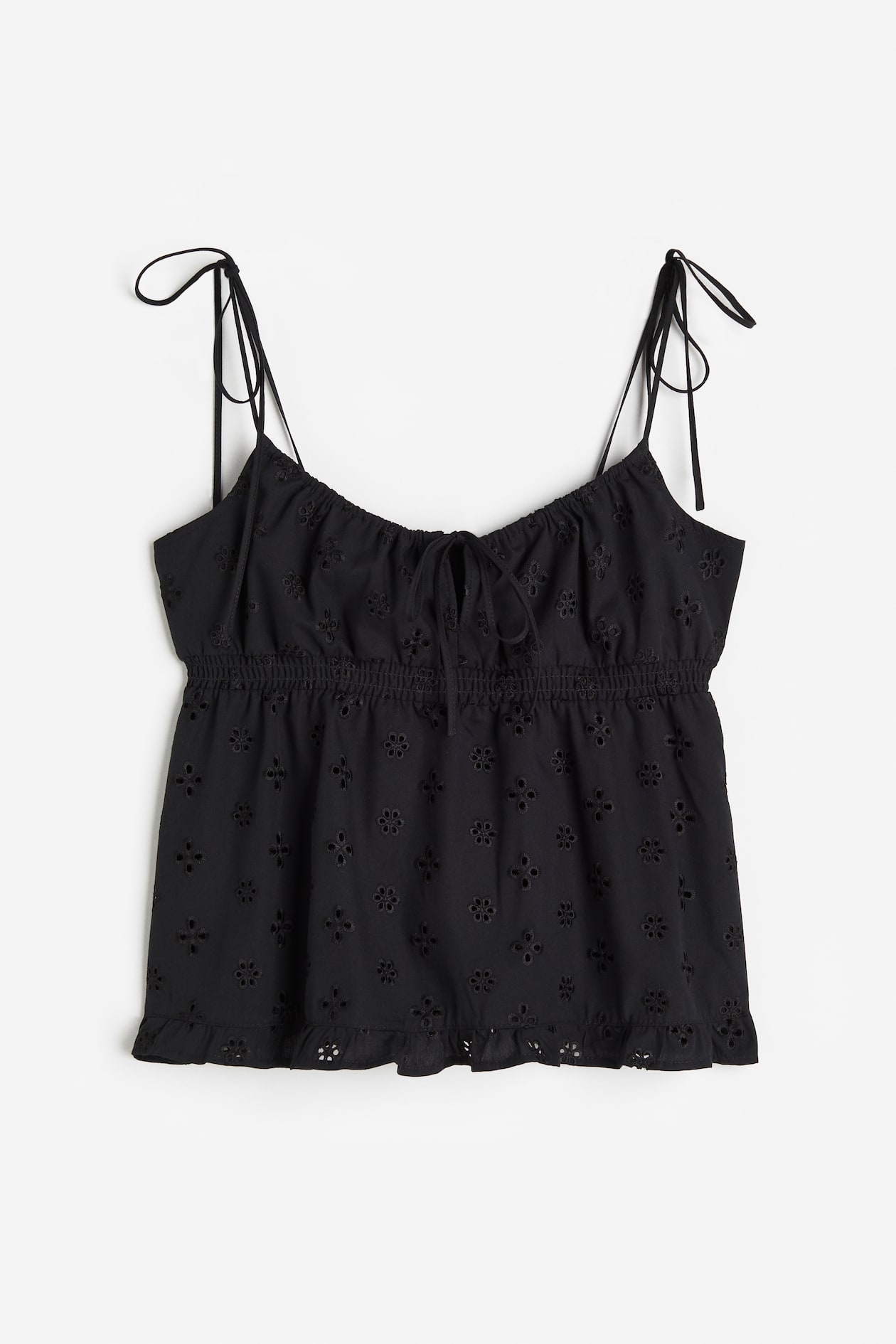 Tie-detail top Black Ladies H&M IN