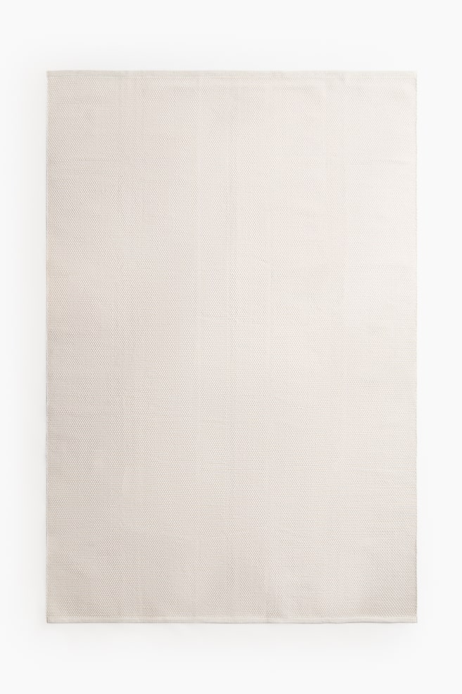 Textured cotton rug - White - 1